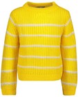 Truien - Gele trui gestreept van een wolmix