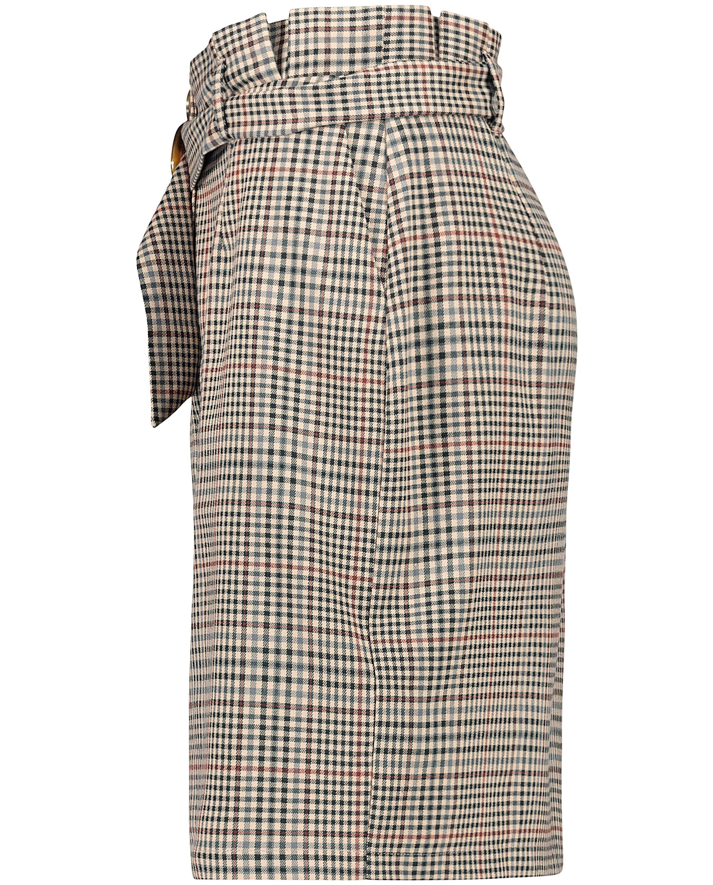 Rokken - Beige geruite rok
