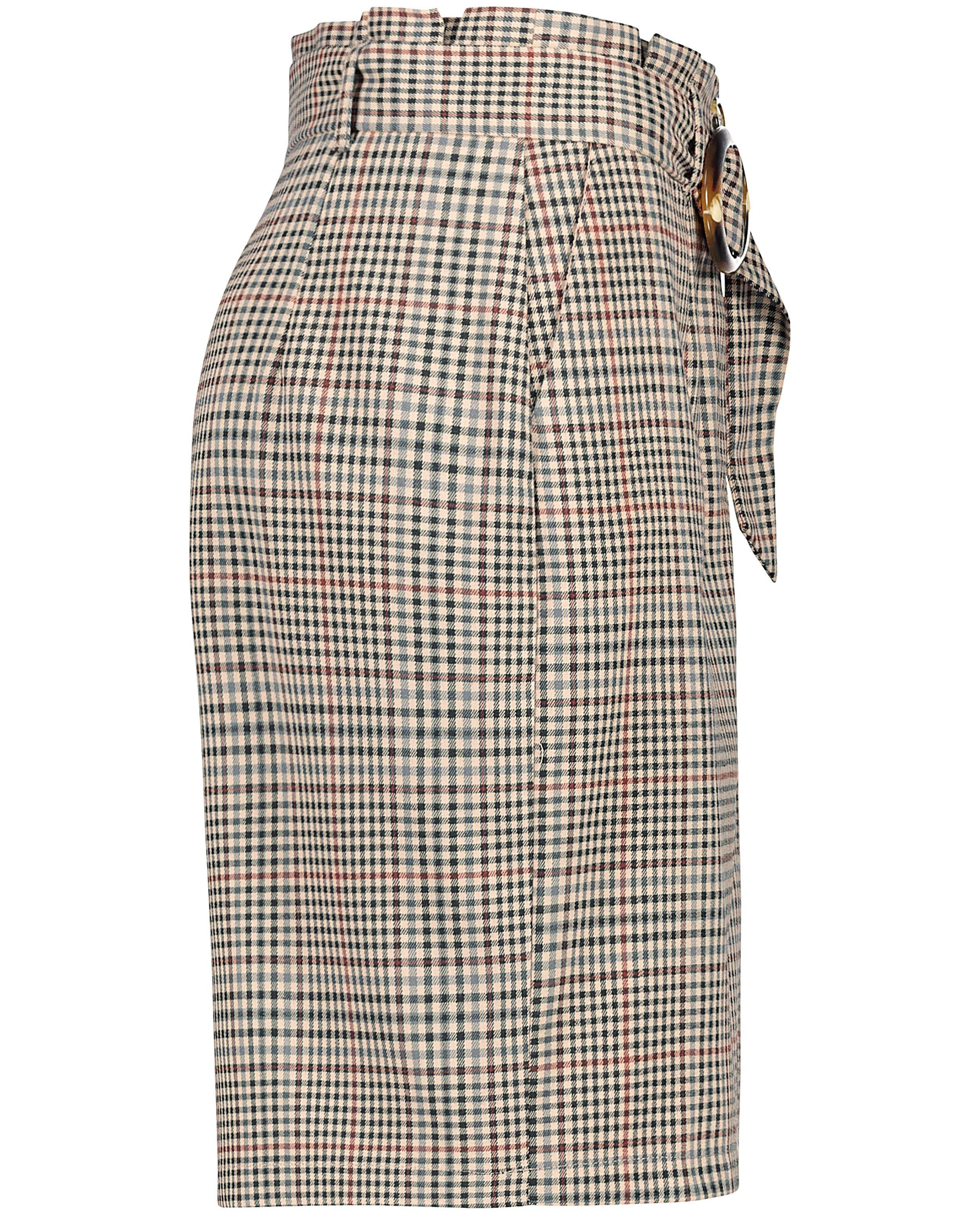 Rokken - Beige geruite rok