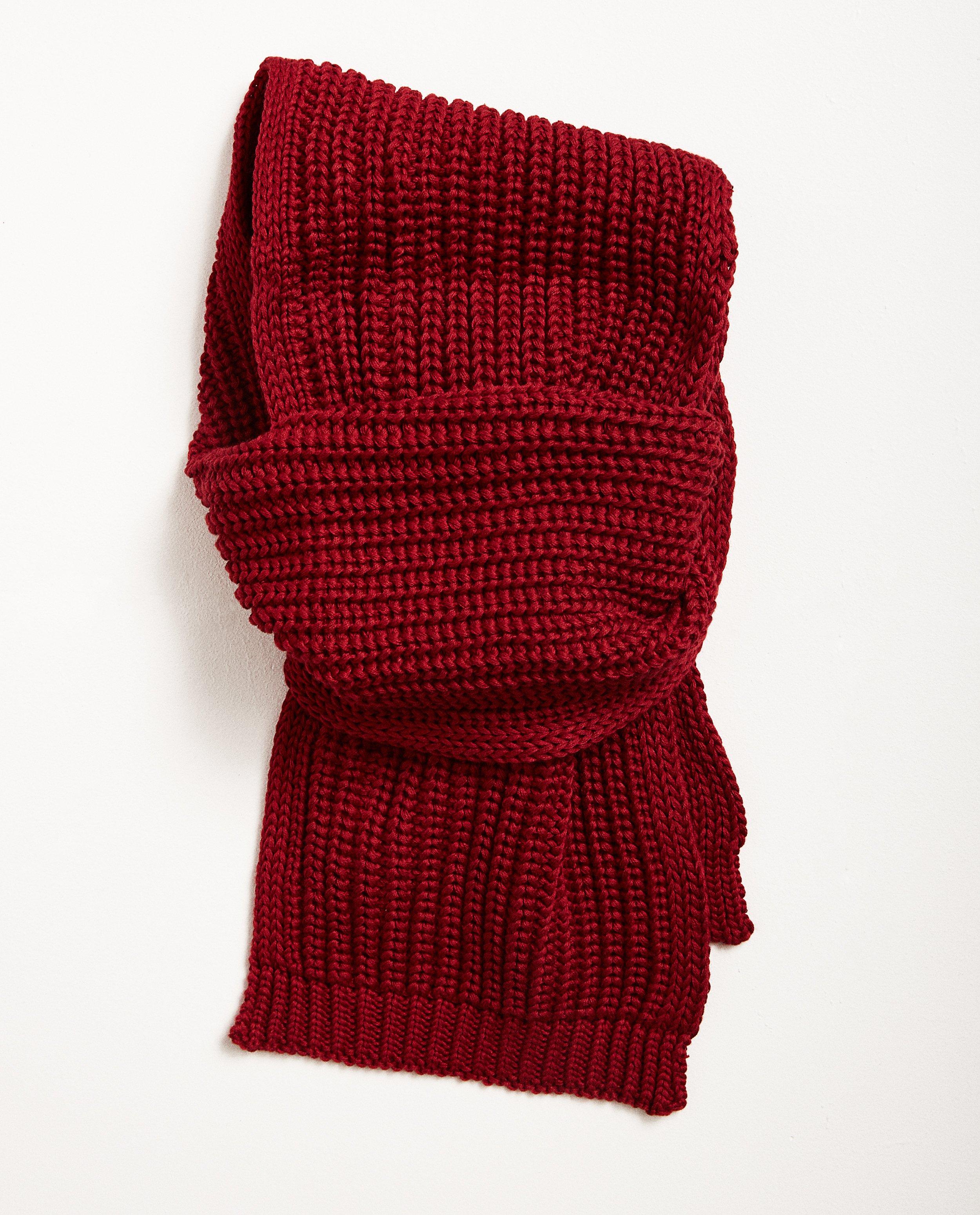 Écharpe côtelée - 2-10 ans, rouge foncé - JBC