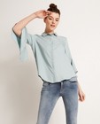 Hemden - Viscose blouse met trompetmouwen