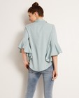 Hemden - Viscose blouse met trompetmouwen