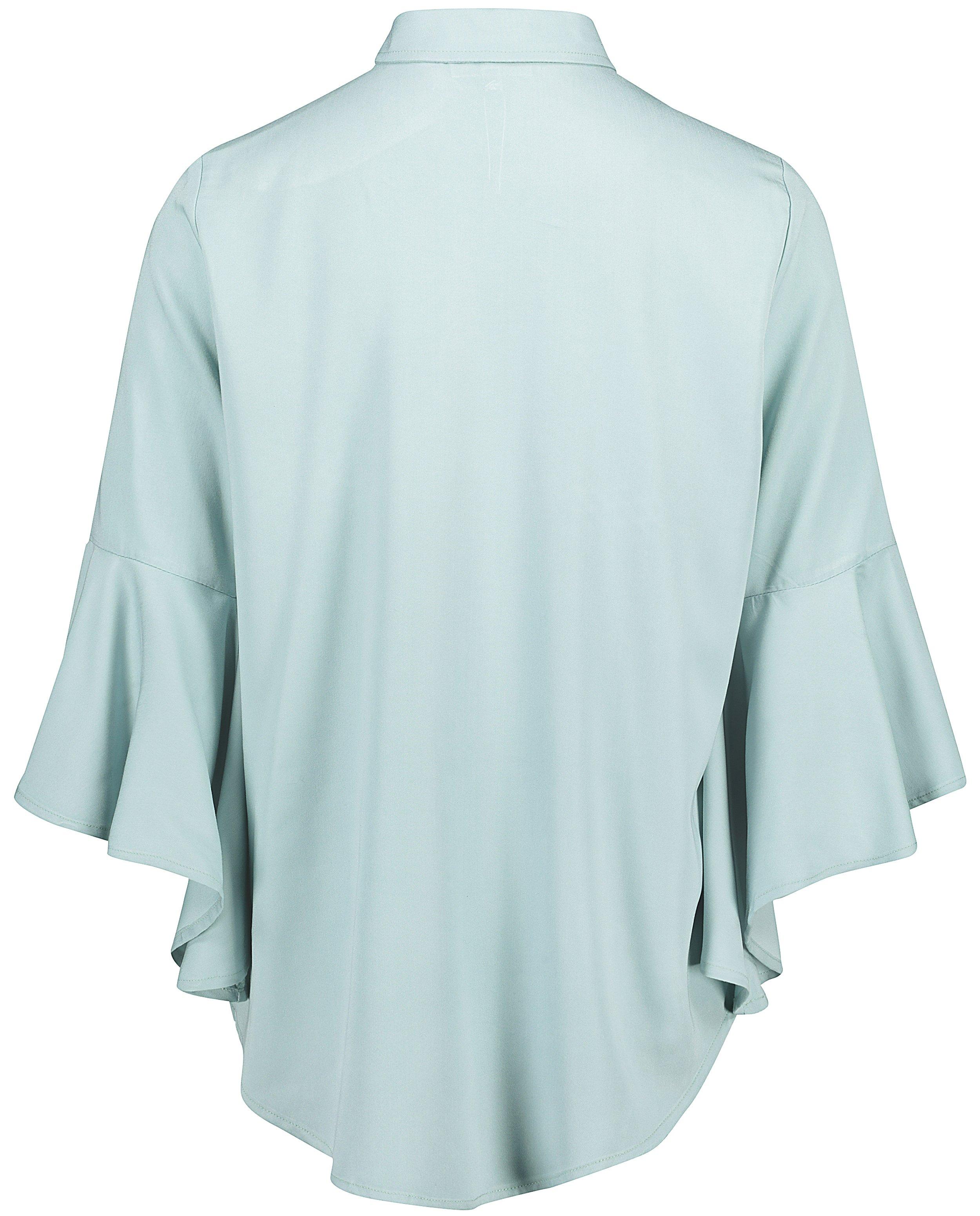 Viscose blouse met trompetmouwen - Product Detail - grijs - afbeelding nummer 5