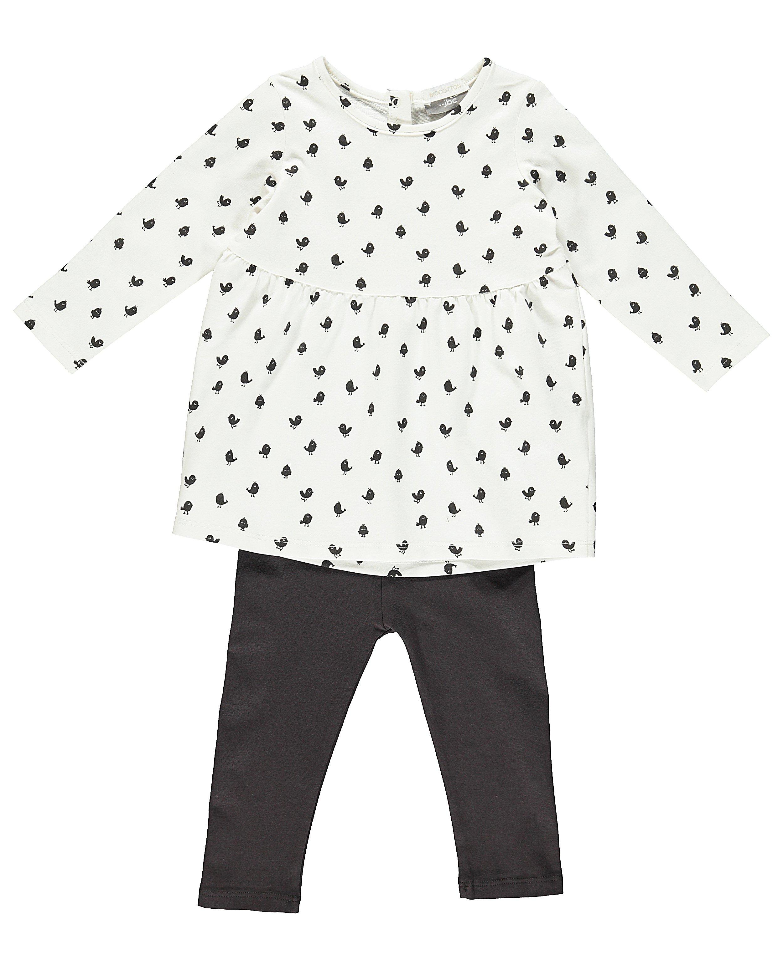 Set van kleedje en legging - van biokatoen - Newborn 50-68