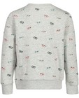 Sweaters - Grijze sweater met allover print