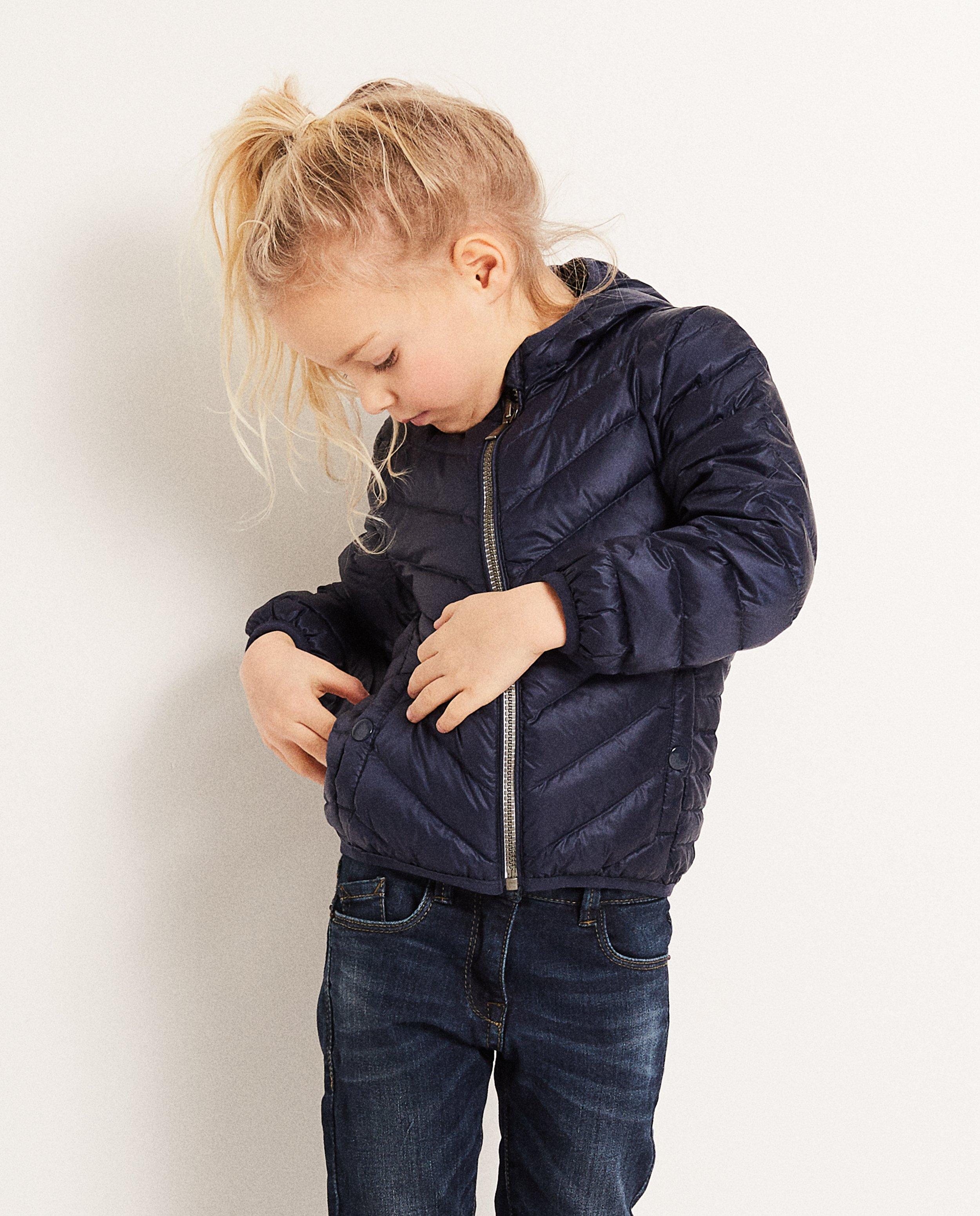 Jassen - Blauwe ultralichte donsjas, 2-7 jaar