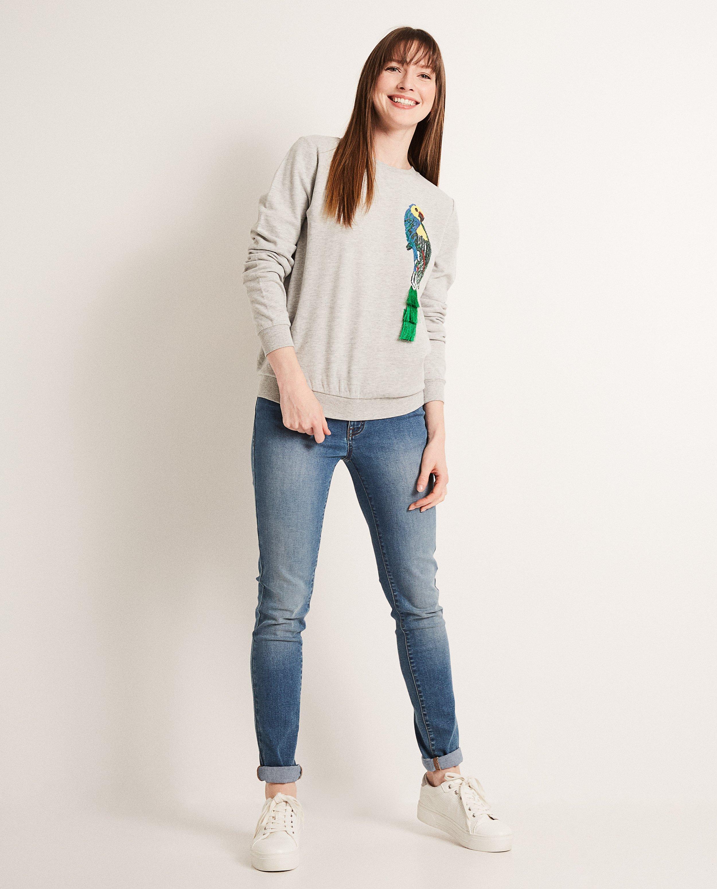 Sweater met pailletten vogel - Product Detail - grijs - afbeelding nummer 1