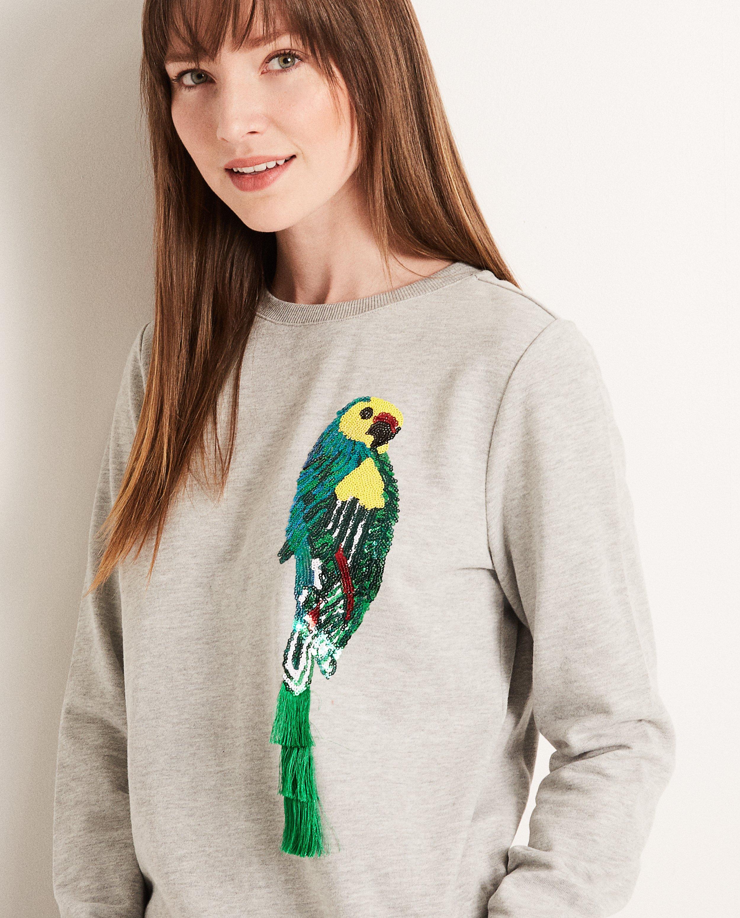 Sweater met pailletten vogel - Product Detail - grijs - afbeelding nummer 4