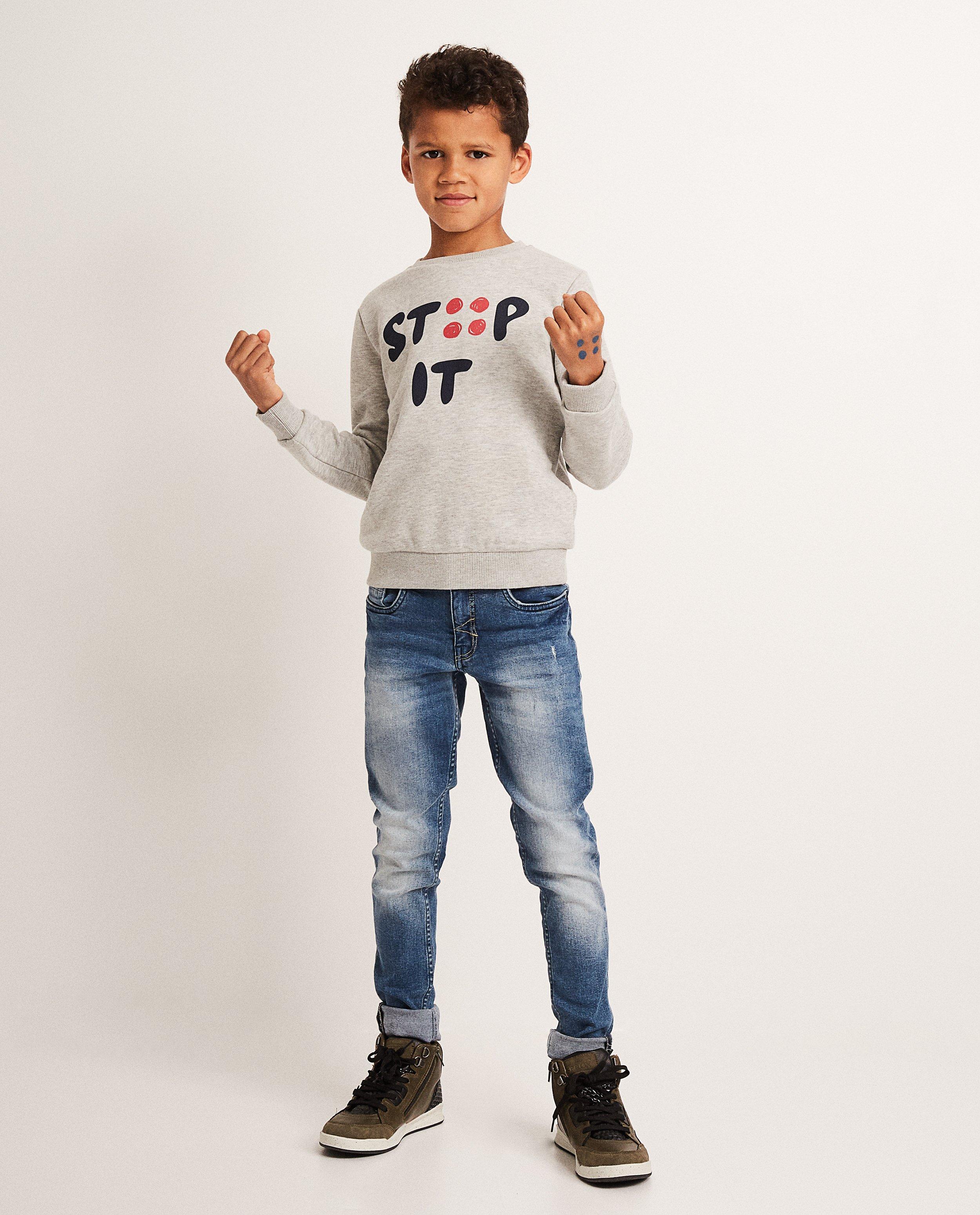 Stip it sweater Ketnet - in lichtgrijs, Ketnet - Ketnet
