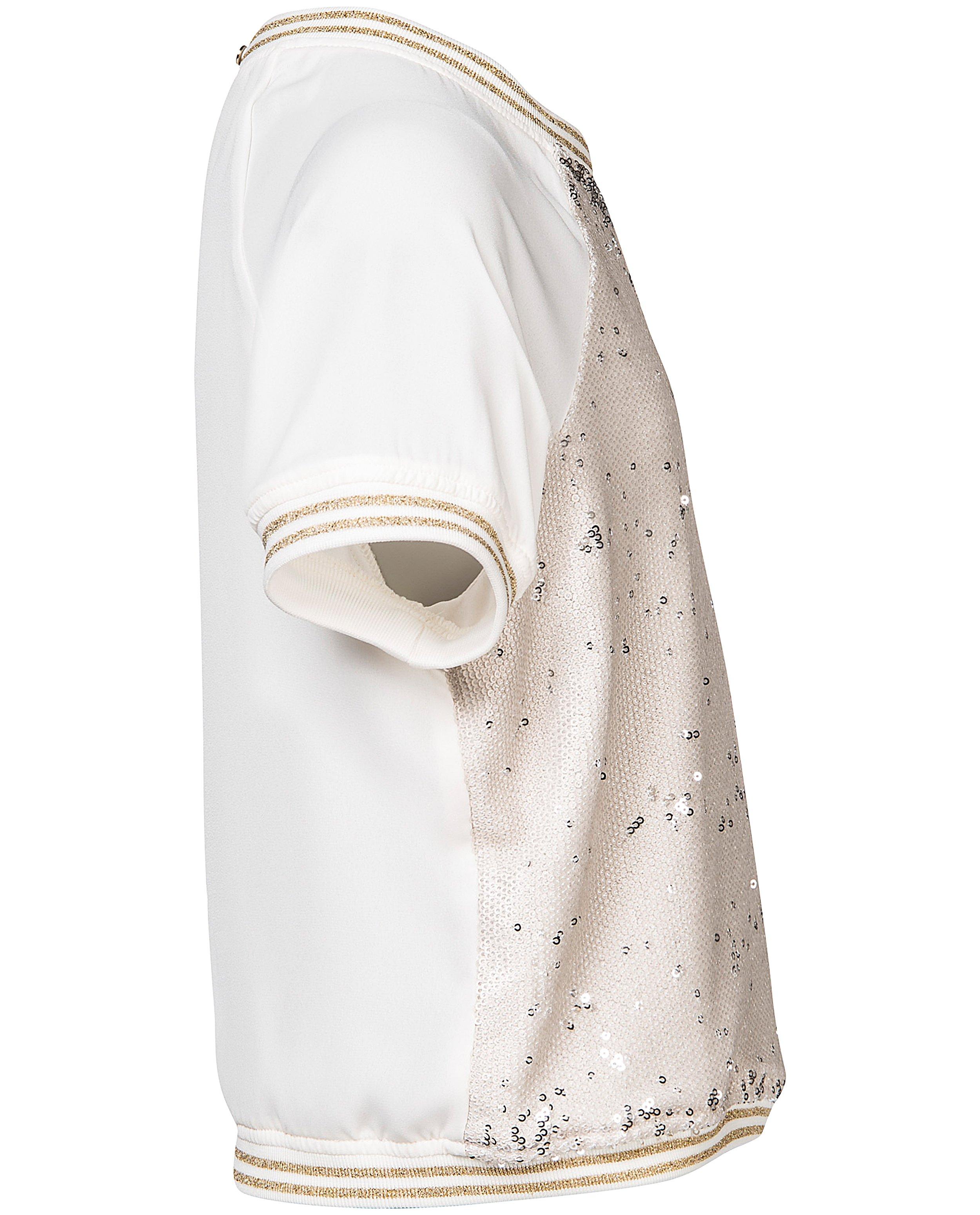 Hemden - T-shirt met pailletten communie