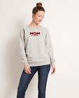 Sweaters - Lichtgrijze sweater 'MOM'