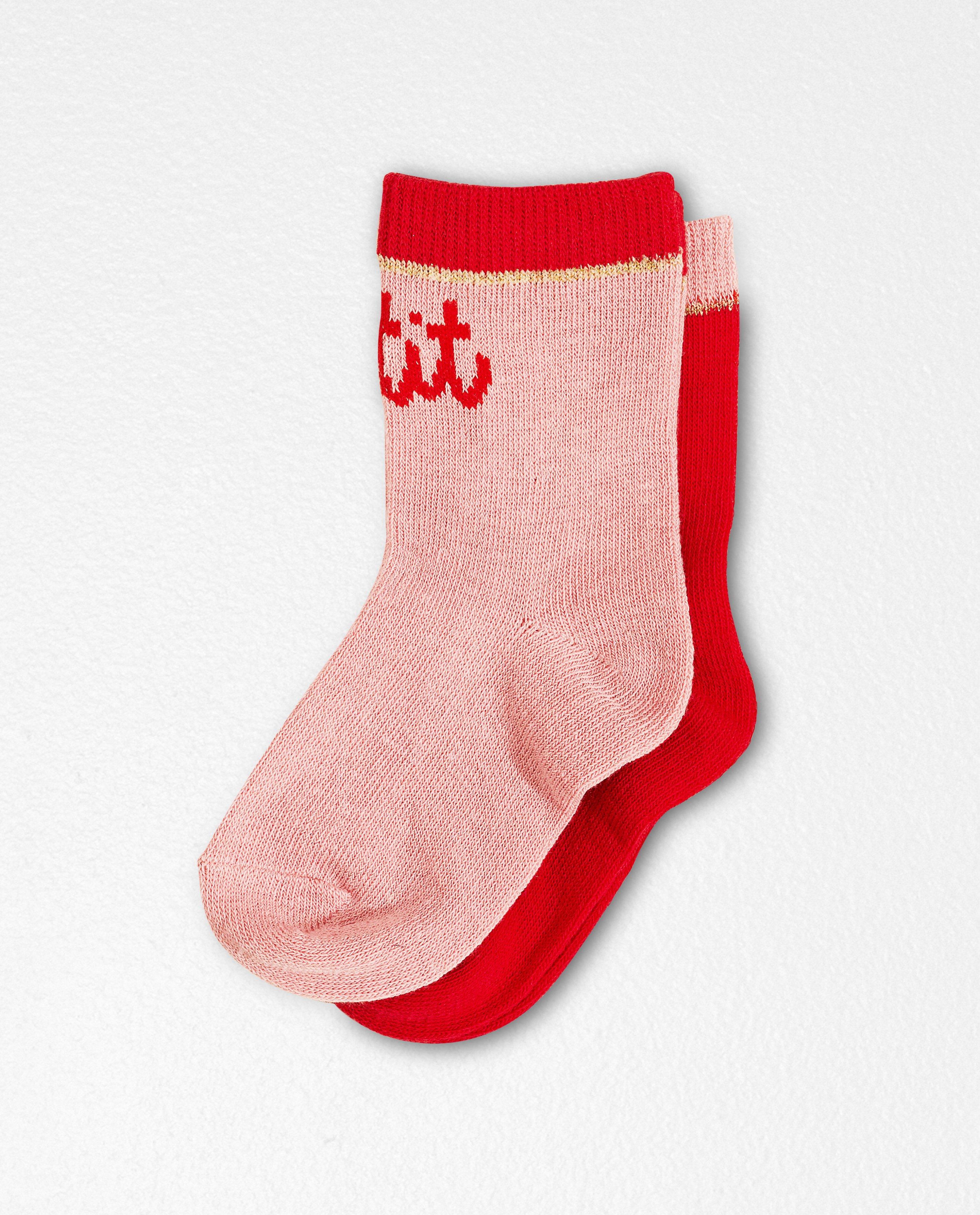 2 paires de chaussettes - inscription - JBC