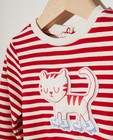 Sweaters - Gestreepte sweater met kattenprint