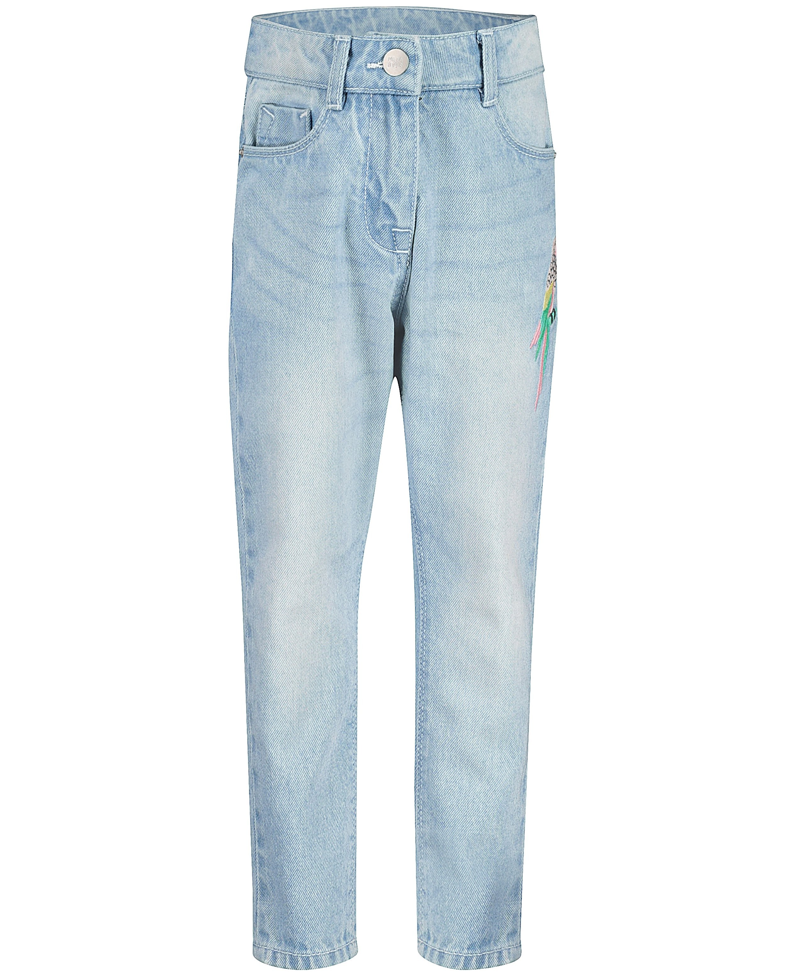 Jeans - Washed jeans met borduursel