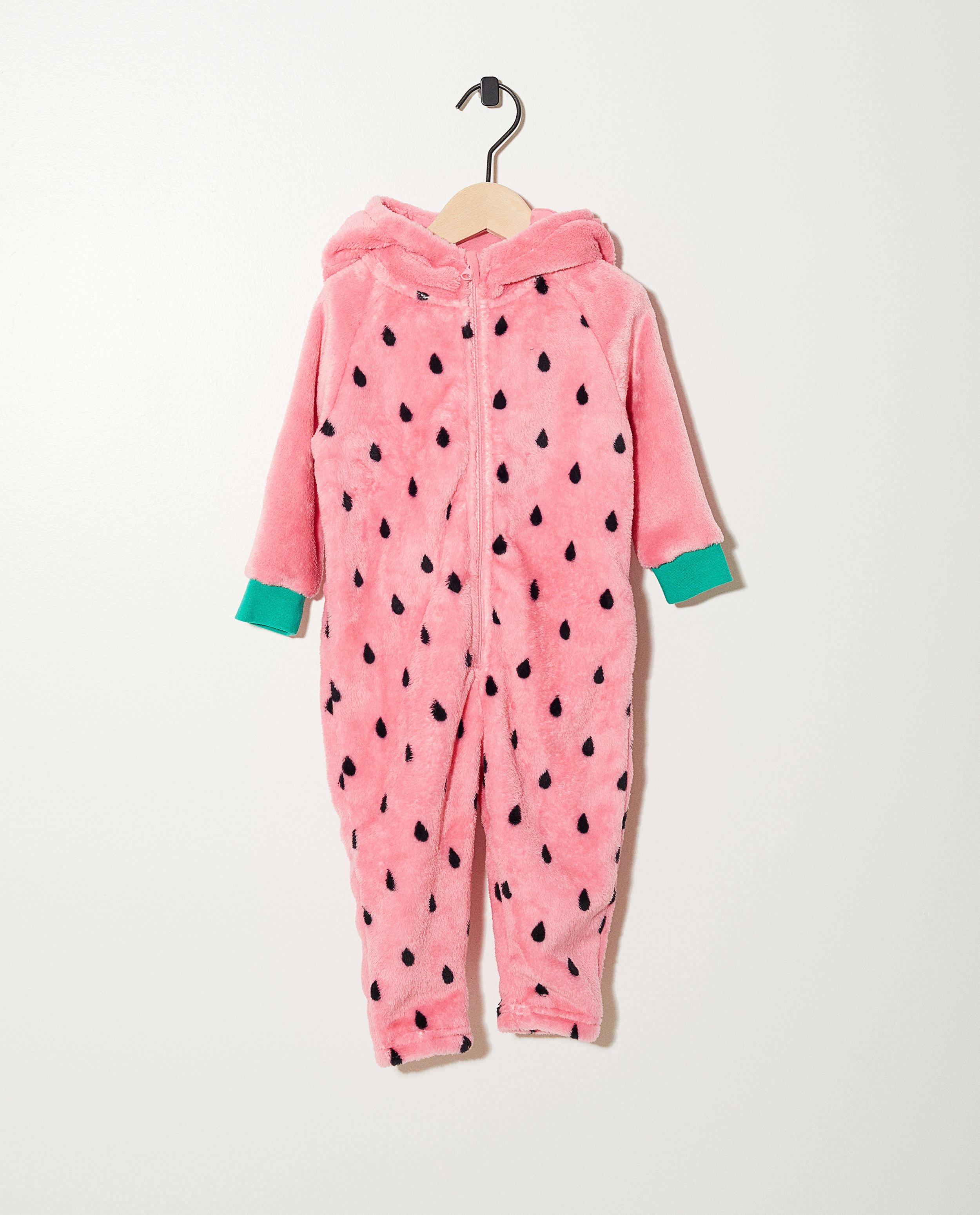 Onesie aardbei - met kap - JBC