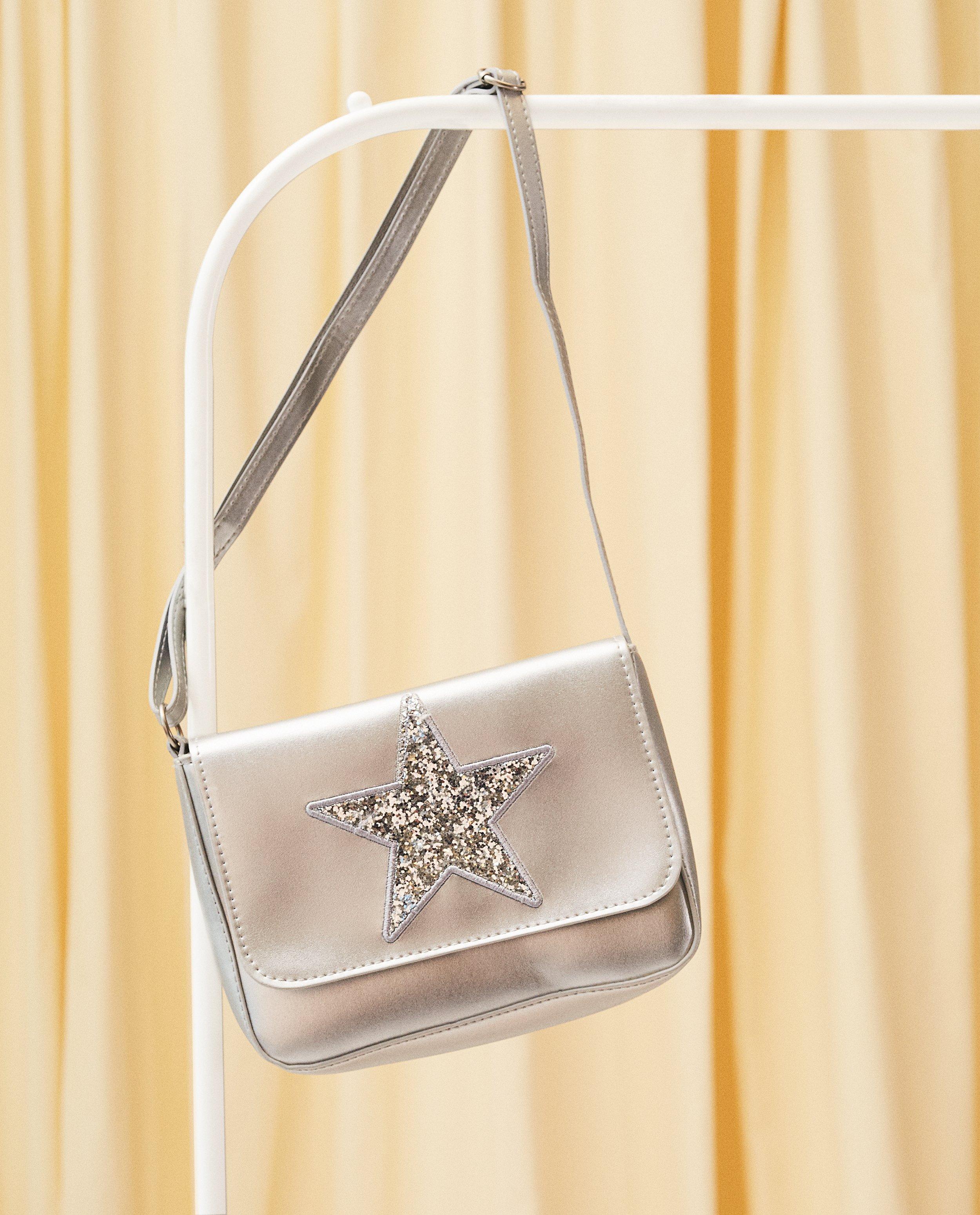 Metallic schoudertasje communie - met glitterster - Milla Star