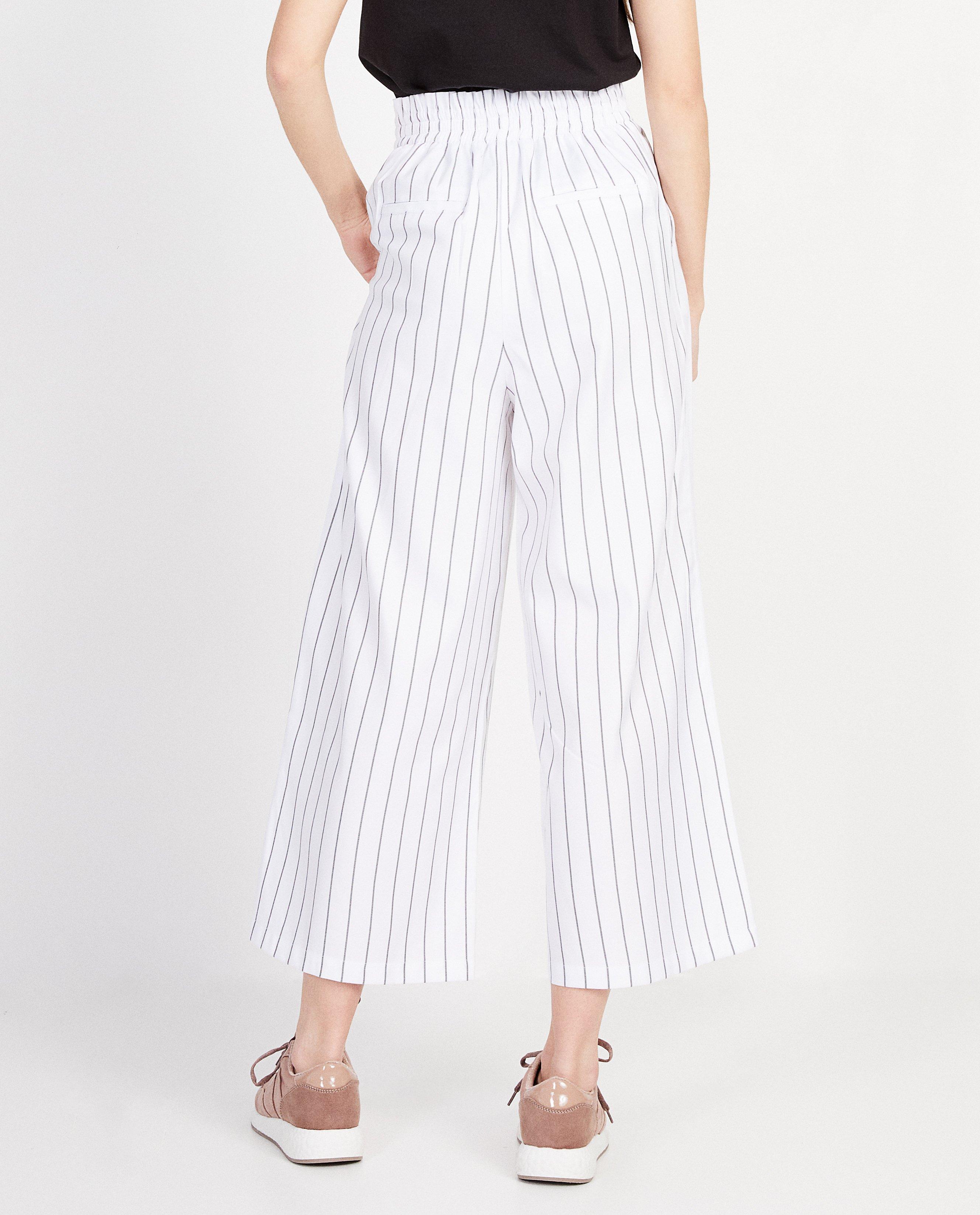 Pantalons - Pantalon souple rayé 
