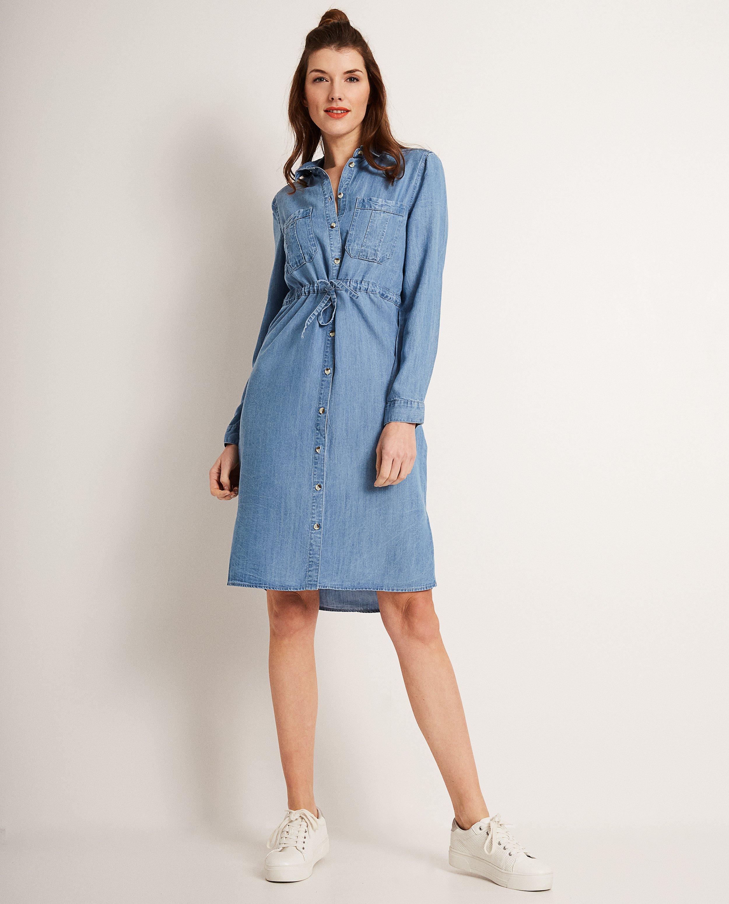 Robe-chemisier en lyocell - look denim - JBC