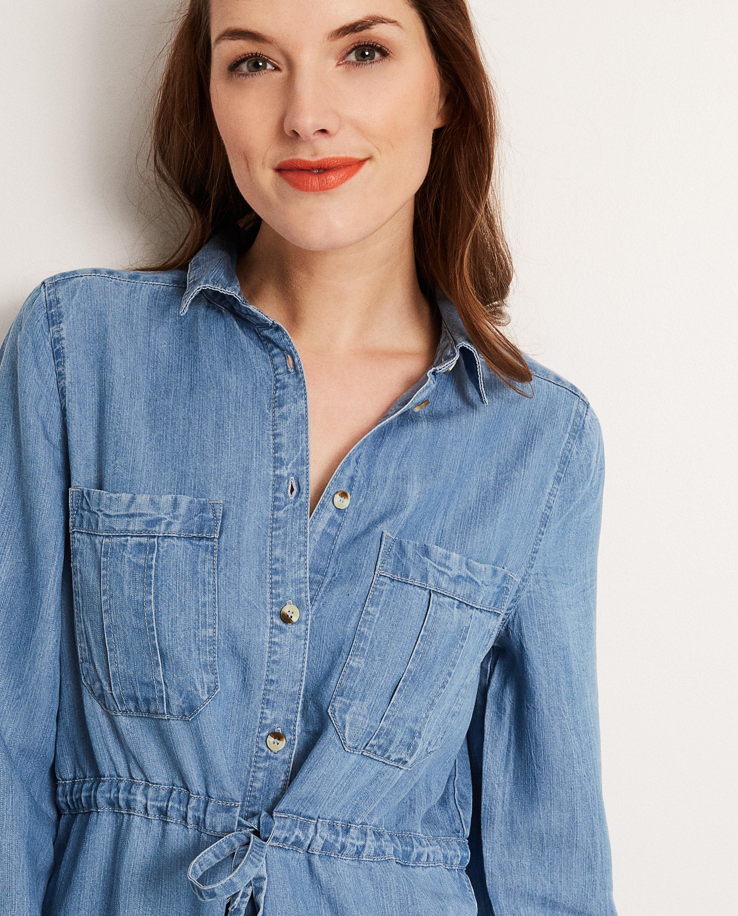 Robes - Robe-chemisier en lyocell