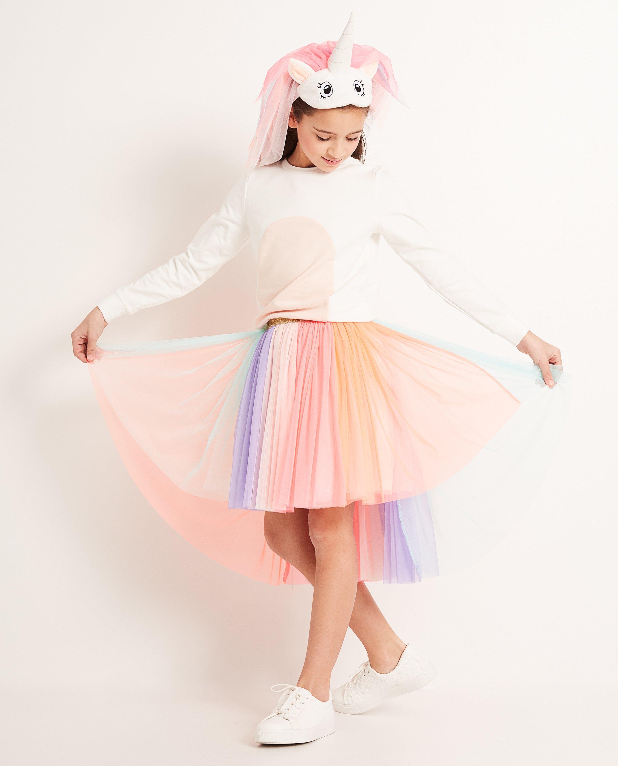 set de carnaval licorne - sweat, jupe, bandeau - JBC