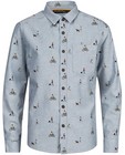 Hemden - Biokatoenen jeanshemd met print I AM