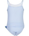 Zwemkleding - Blauwe tankini met witte strepen Heidi