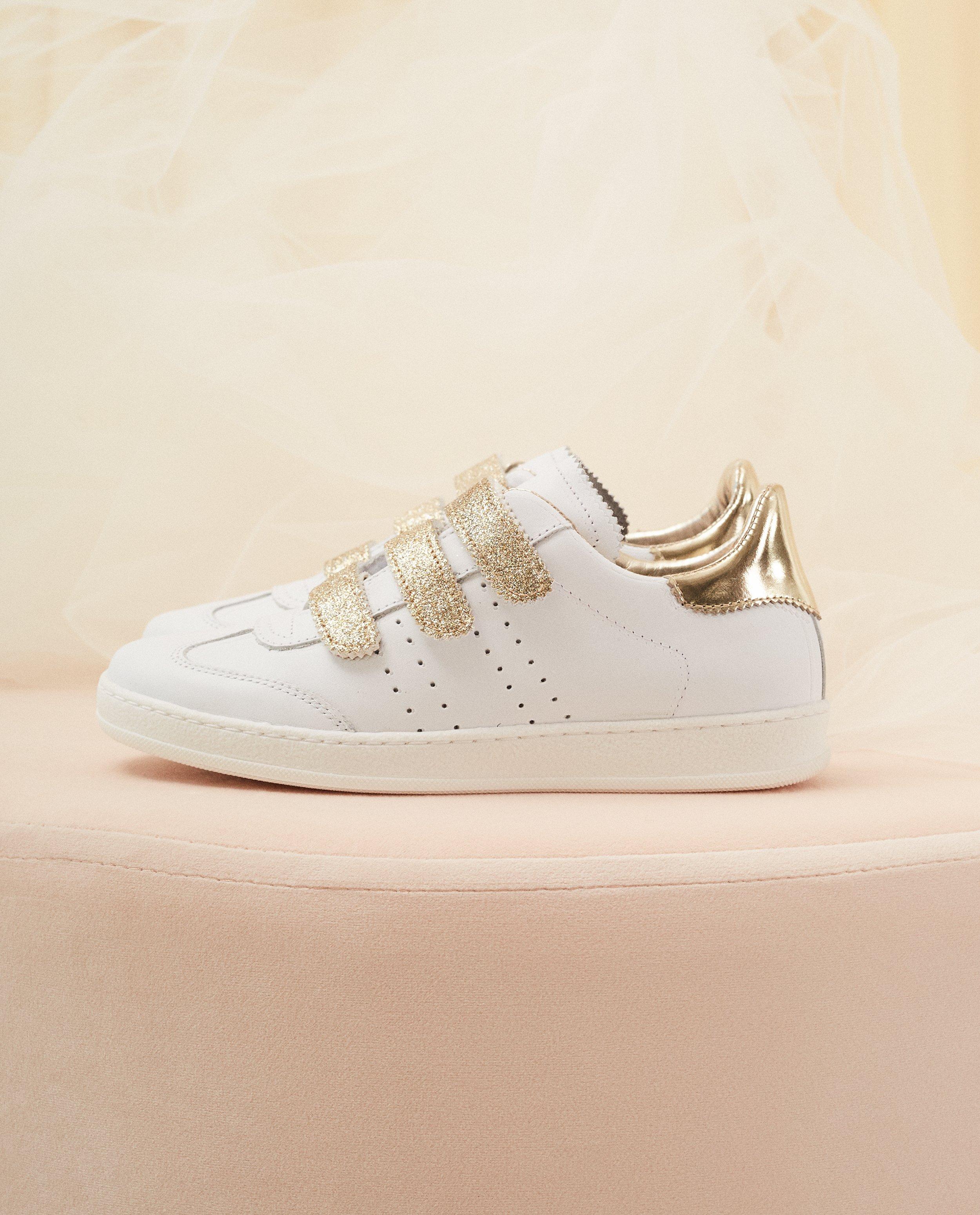 Sneakers communie, maat 30-37 - met gouden glitter - Milla Star