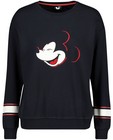 Sweater met print + strepen - Mickey - Mickey