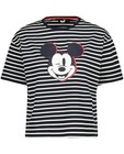 T-shirts - Gestreept T-shirt met print Mickey, tiener