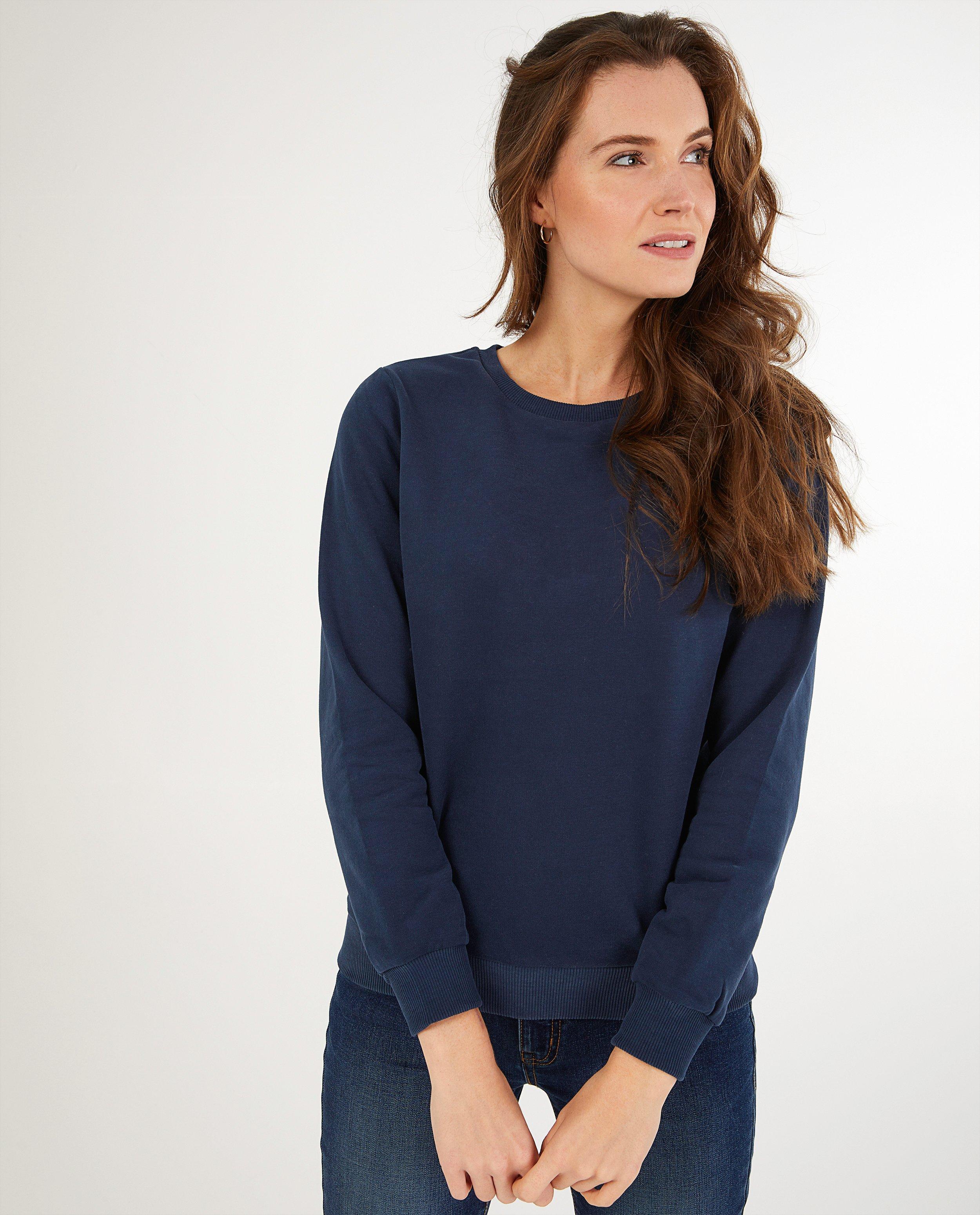 Donkerblauwe sweater dames outlet