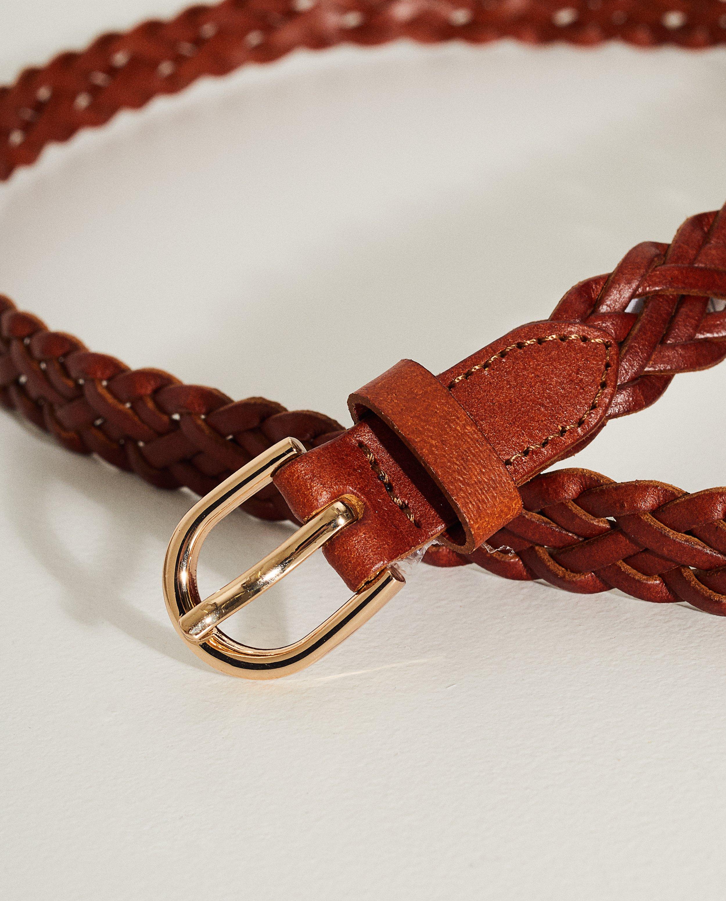 Riemen - Gevlochten leren riem Pieces