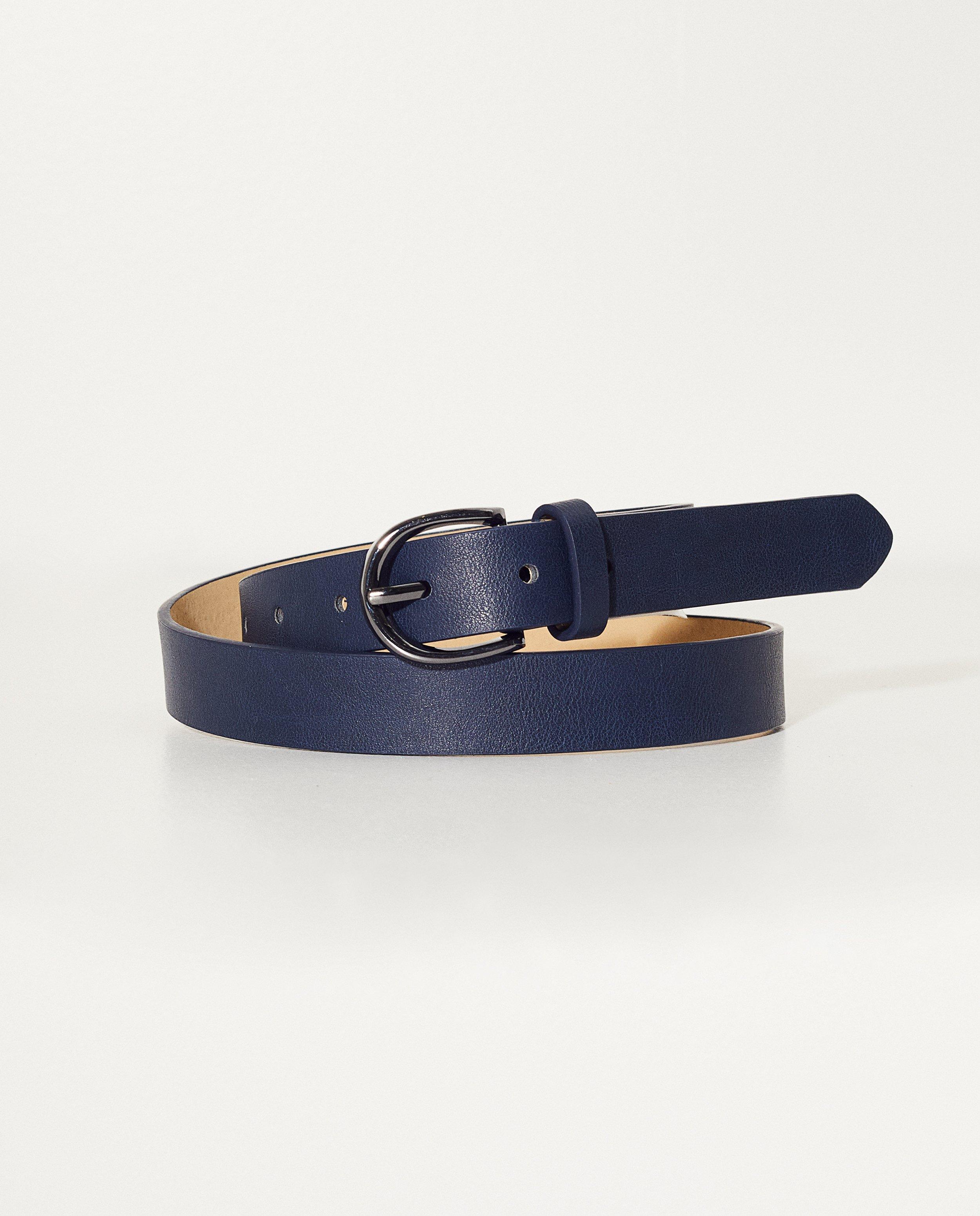 Donkerblauwe riem Pieces - imitatieleer - Pieces