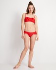 Haut de bikini rouge à volants - bretelles amovibles - Pieces