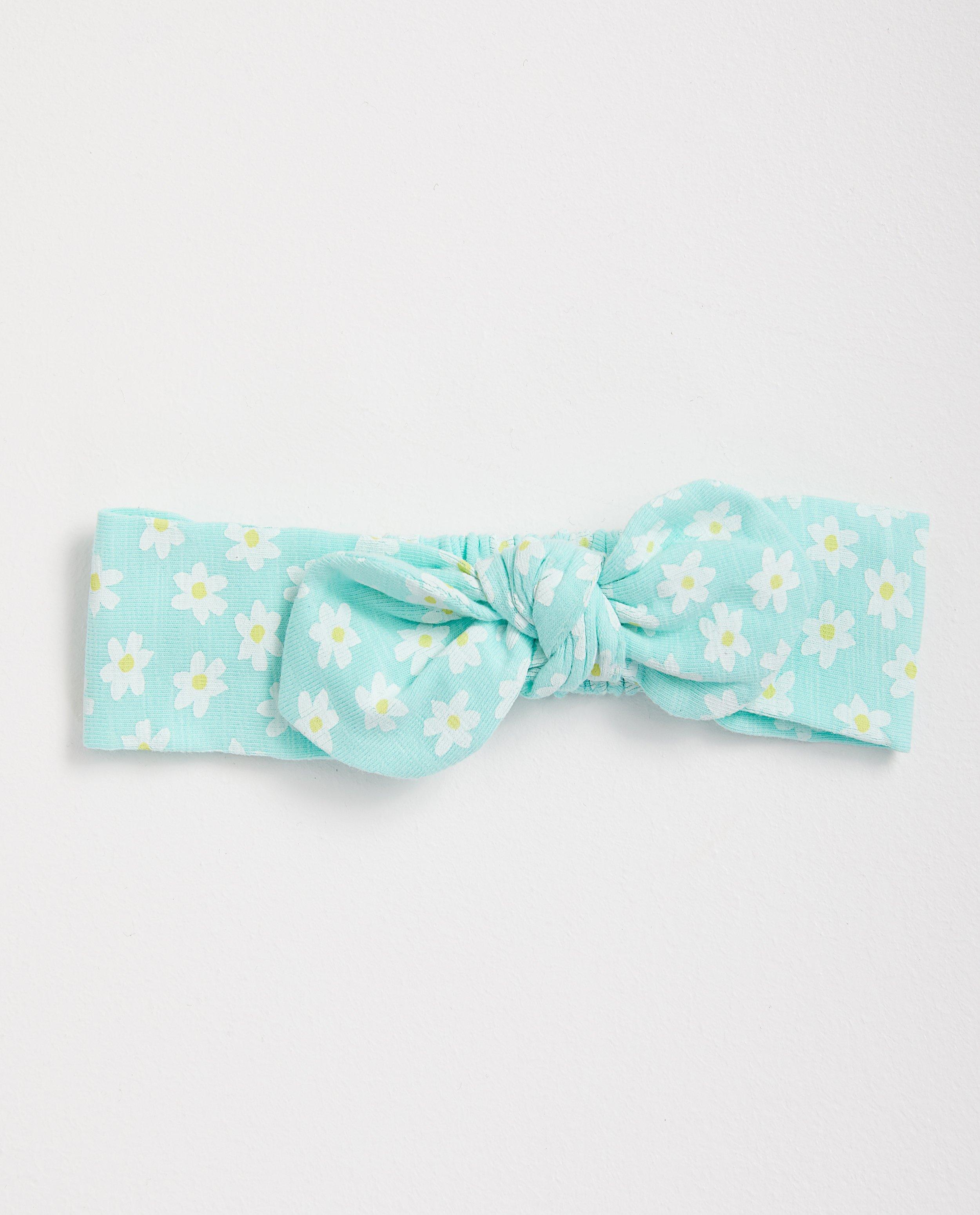 Bandeau fleuri en coton bio - coton bio - Newborn 50-68