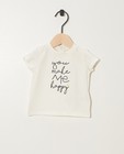 T-shirt met opschrift - van biokatoen - Newborn 50-68