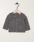 T-shirt à longues manches - noir et gris rayé - Newborn 50-68
