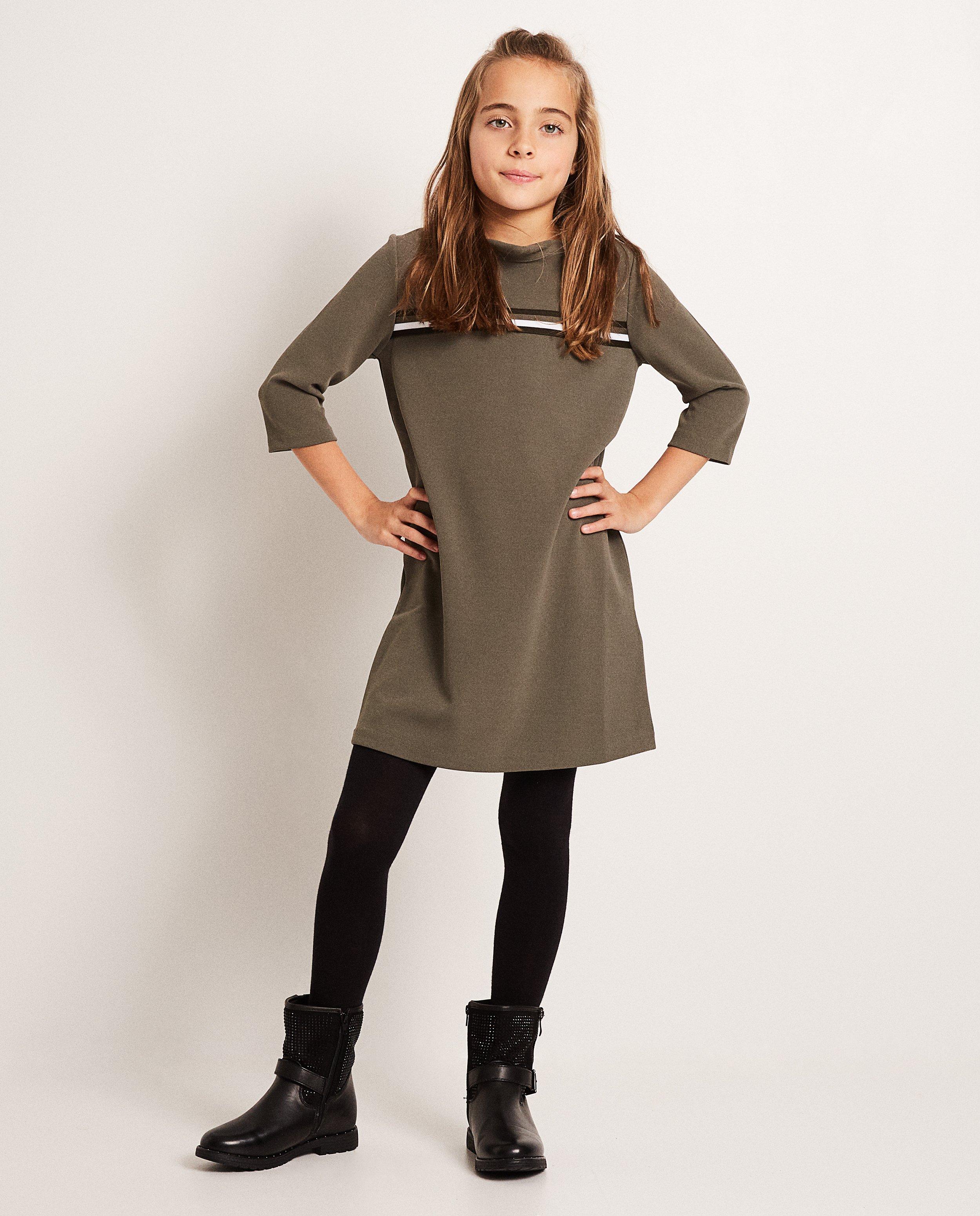 Robe kaki - bande rayée - JBC