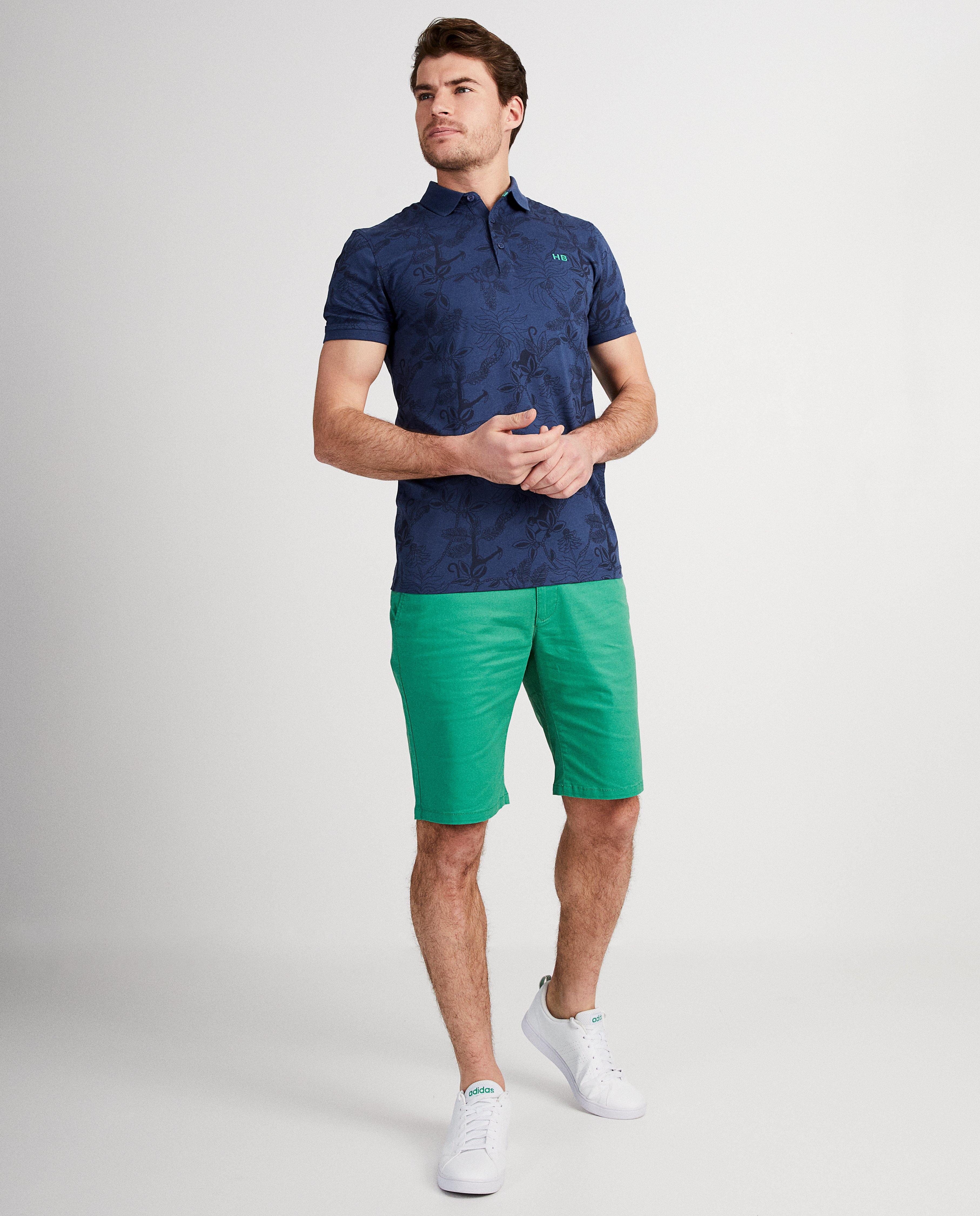 Donkerblauwe polo Hampton Bays - Met donkere print - Hampton Bays