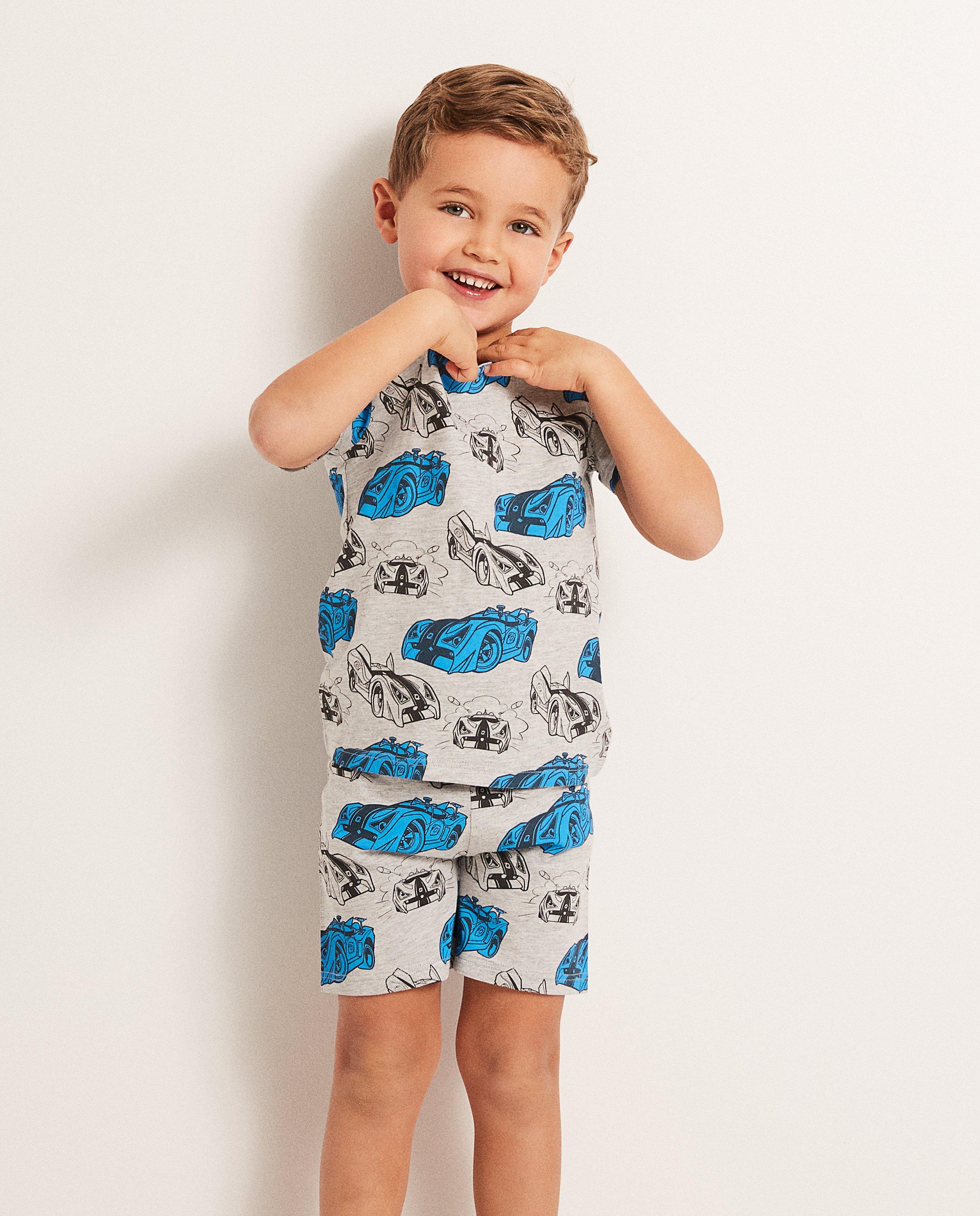 Nachtkleding - Grijze pyjama met print Rox