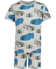 Nachtkleding - Grijze pyjama met print Rox