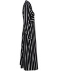 Kleedjes - Zwarte maxi-jurk met witte strepen