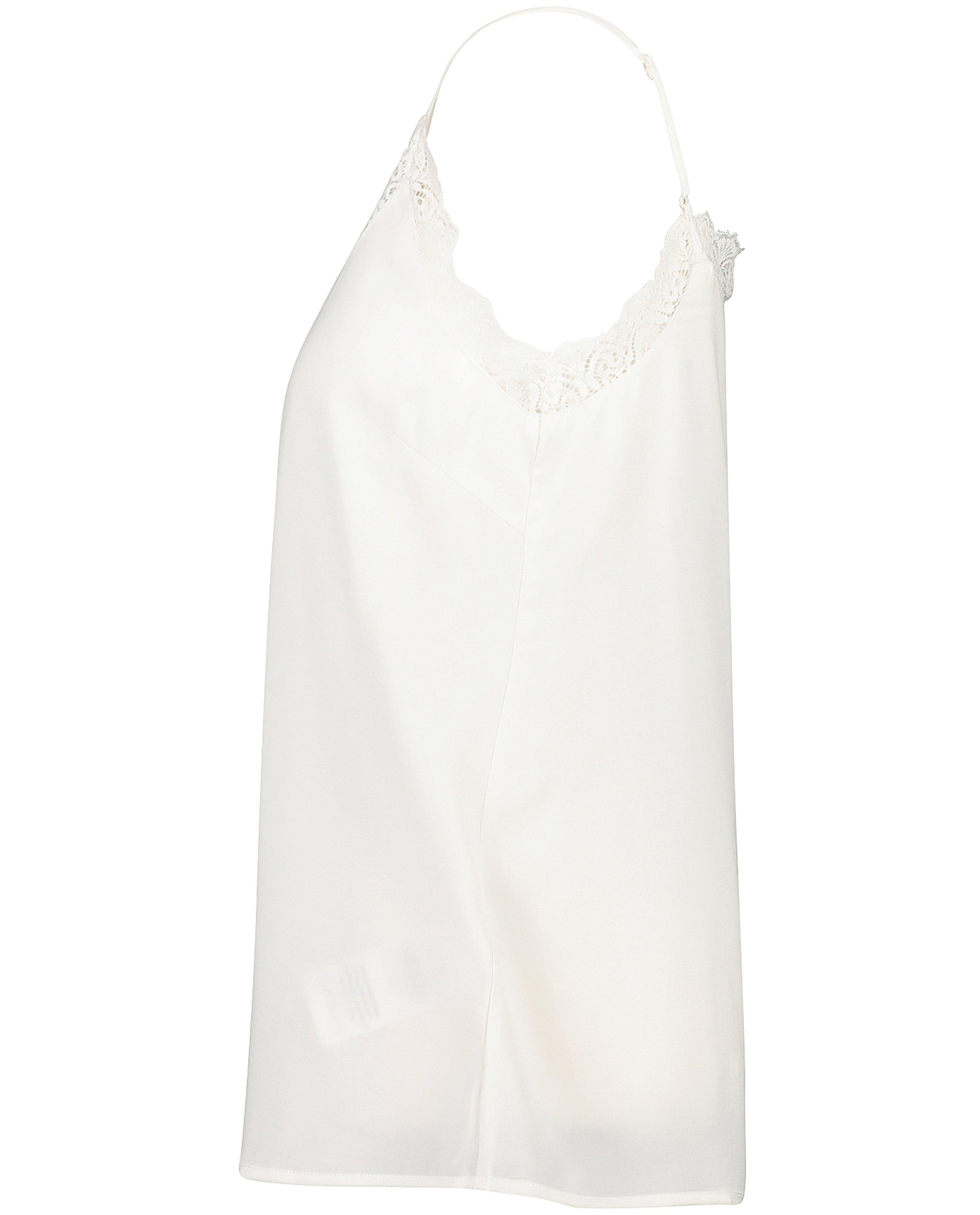 Hemden - Witte top met kanten boord