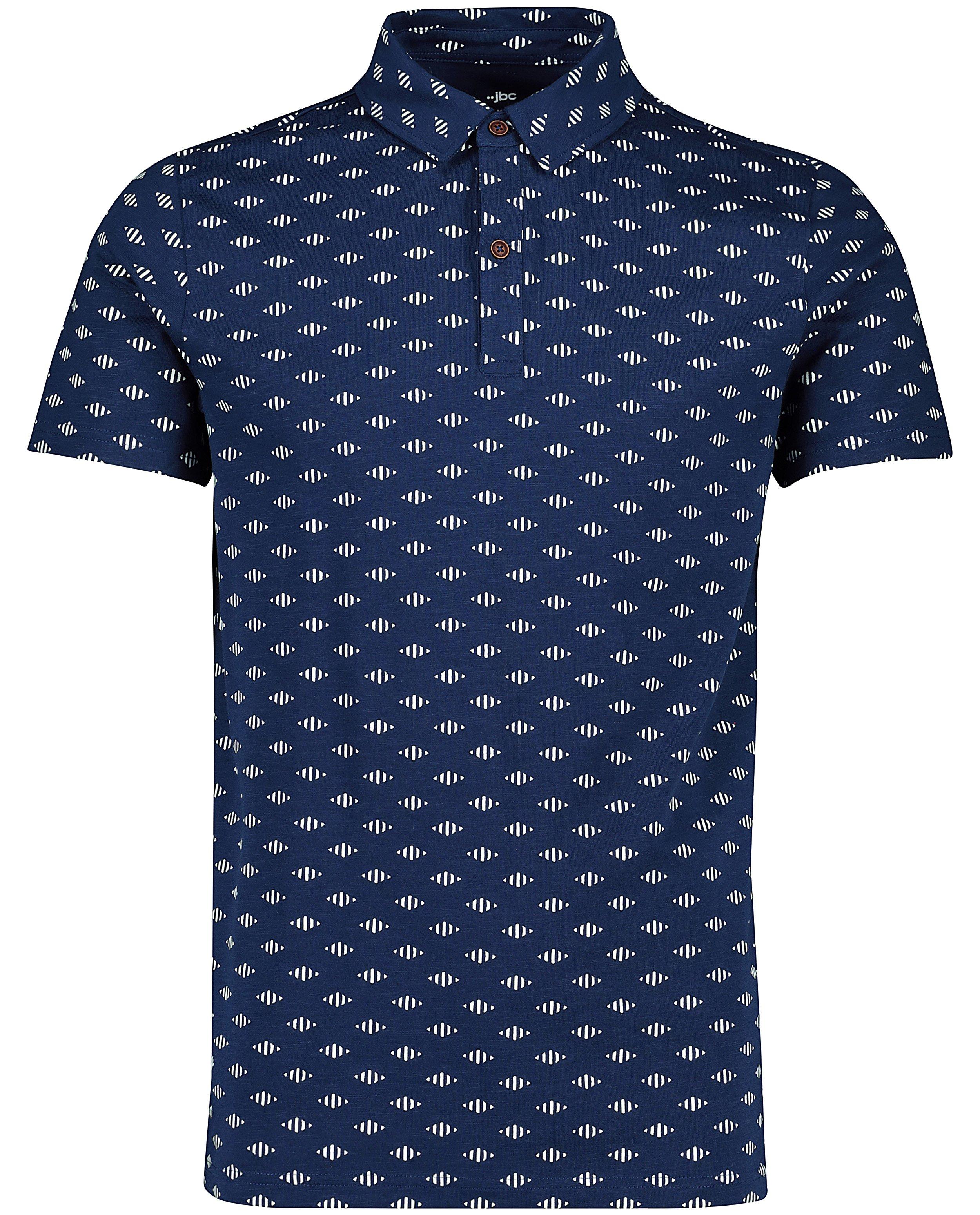 Polo's - Blauwe polo met ruitjesprint
