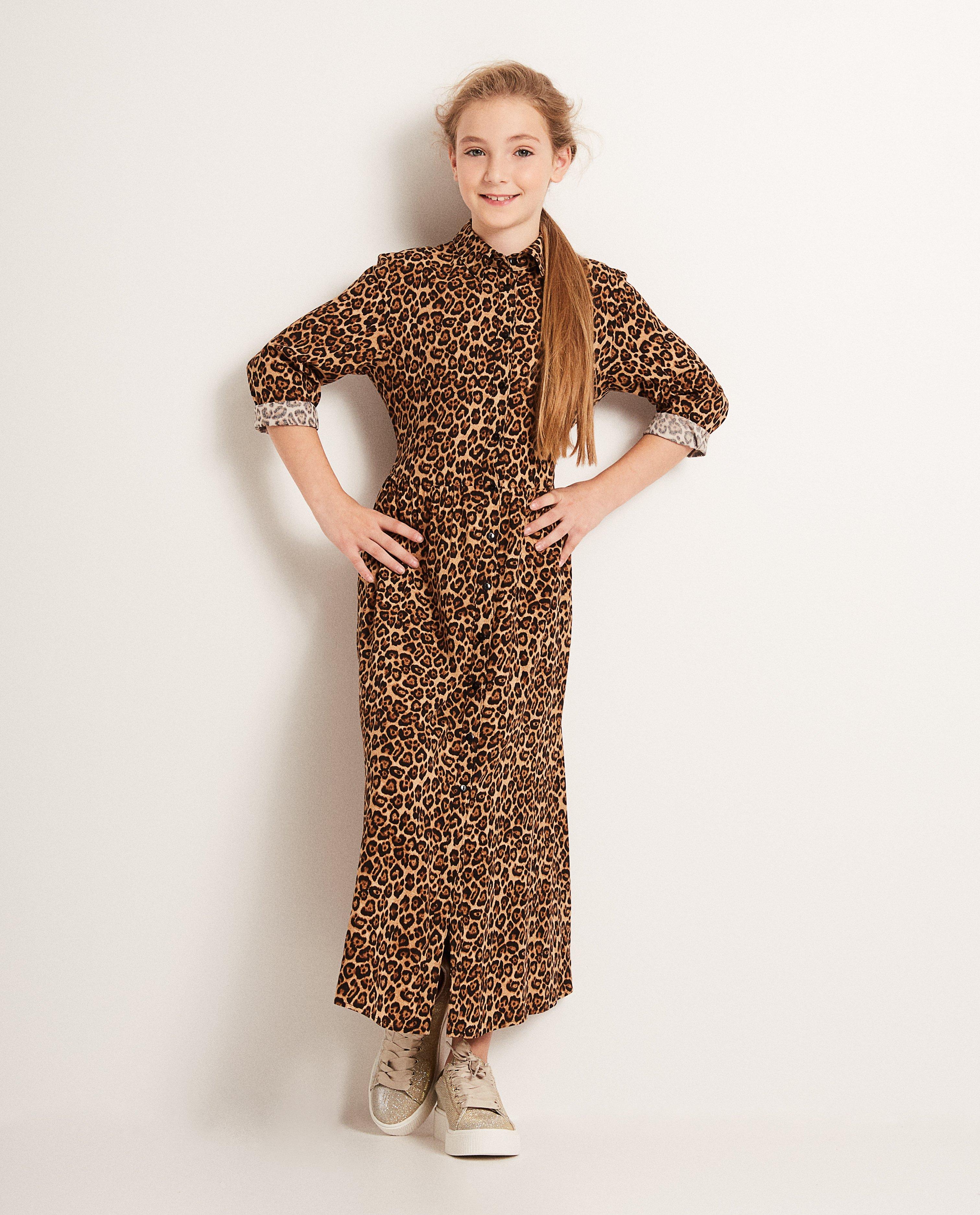 Jurk met luipaardprint - van viscose - JBC