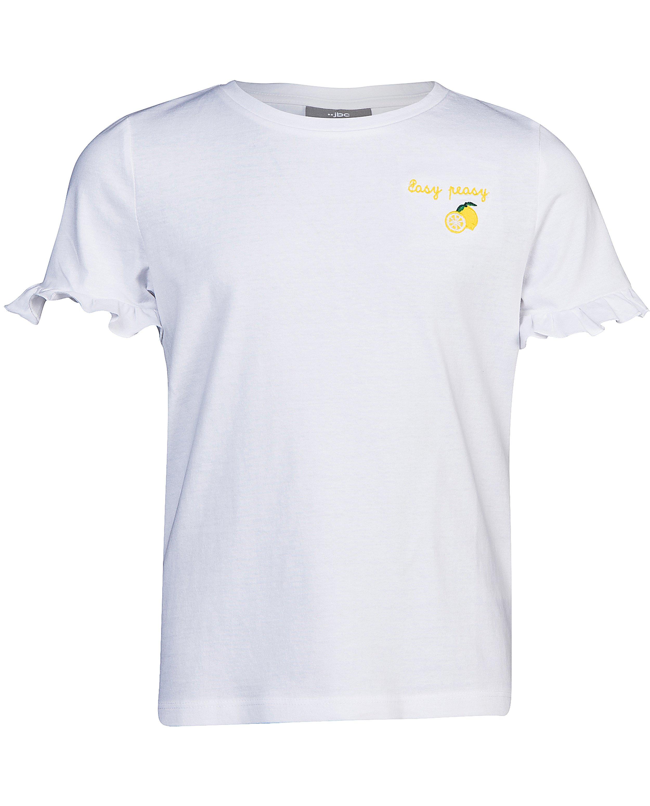 T-shirts - Wit T-shirt met ruches