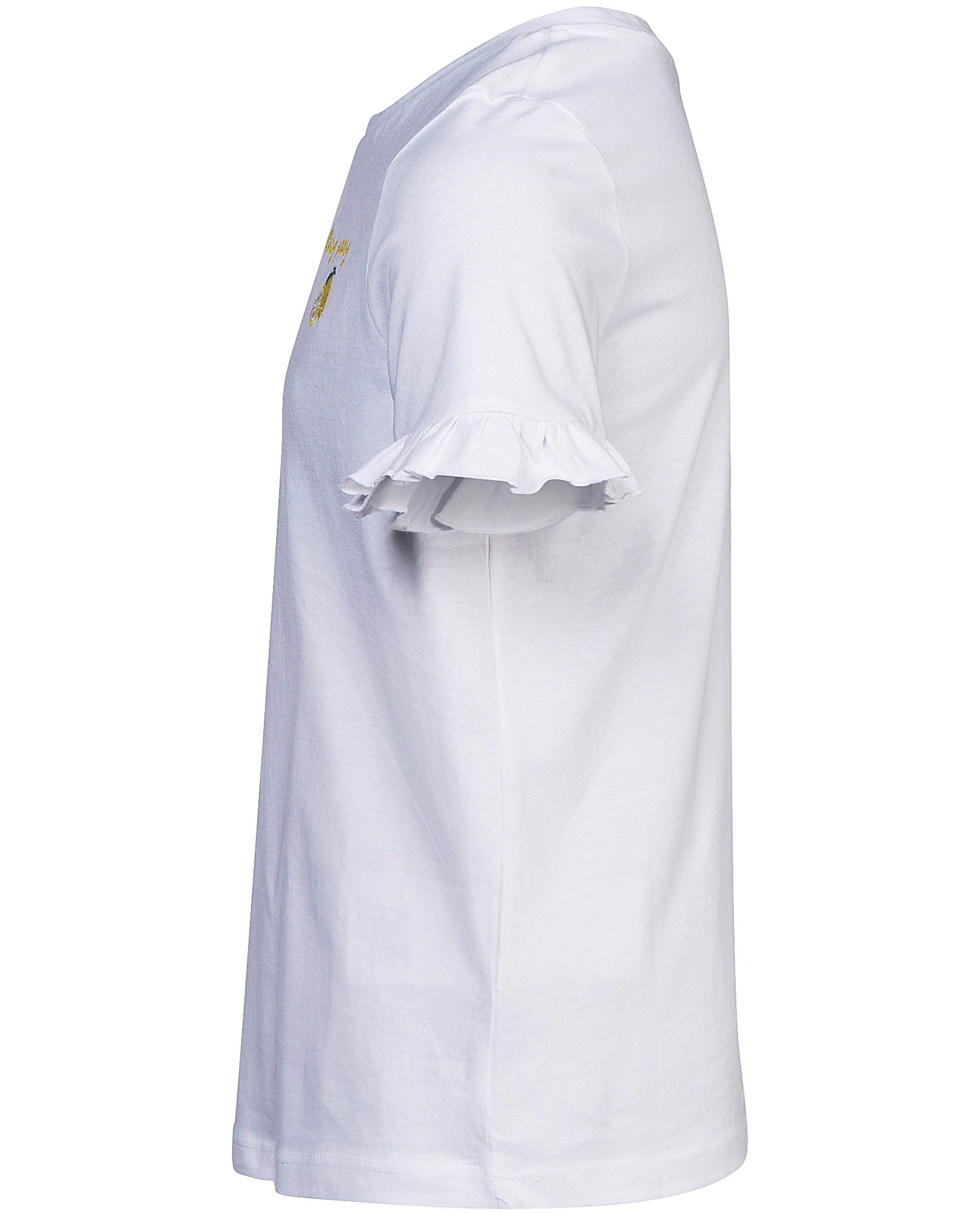 T-shirts - Wit T-shirt met ruches