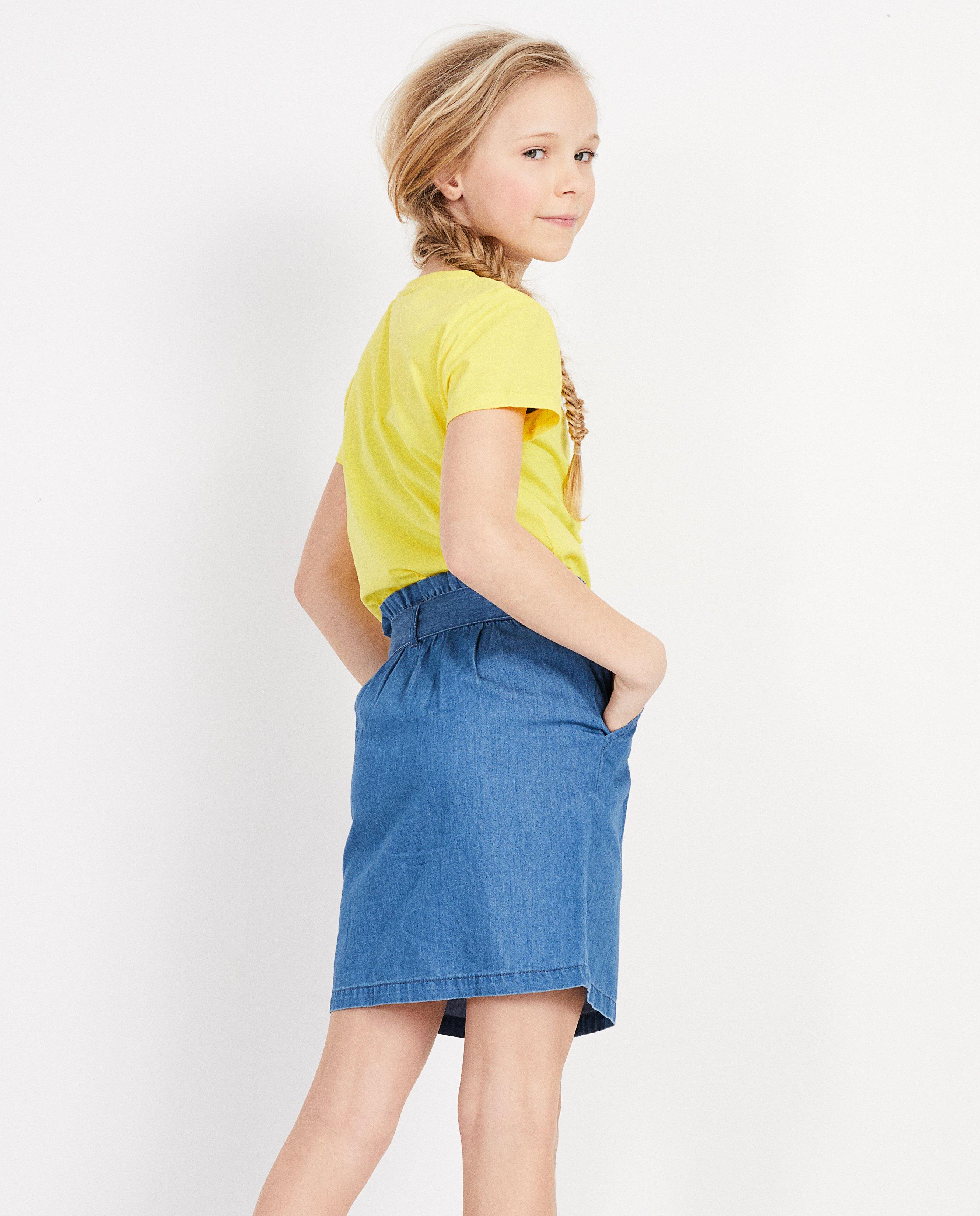 T-shirts - T-shirt jaune, texte blanc