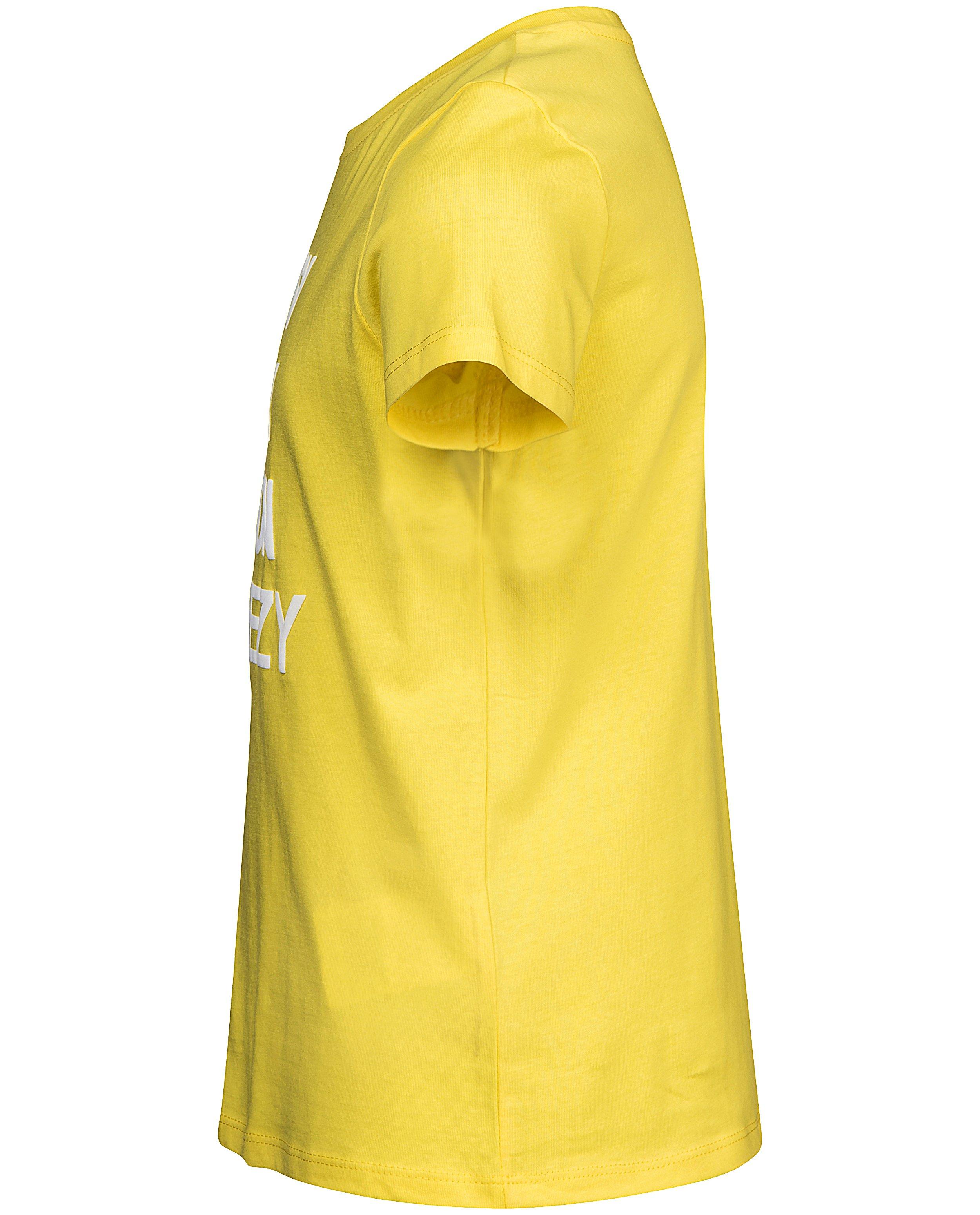T-shirts - T-shirt jaune, texte blanc