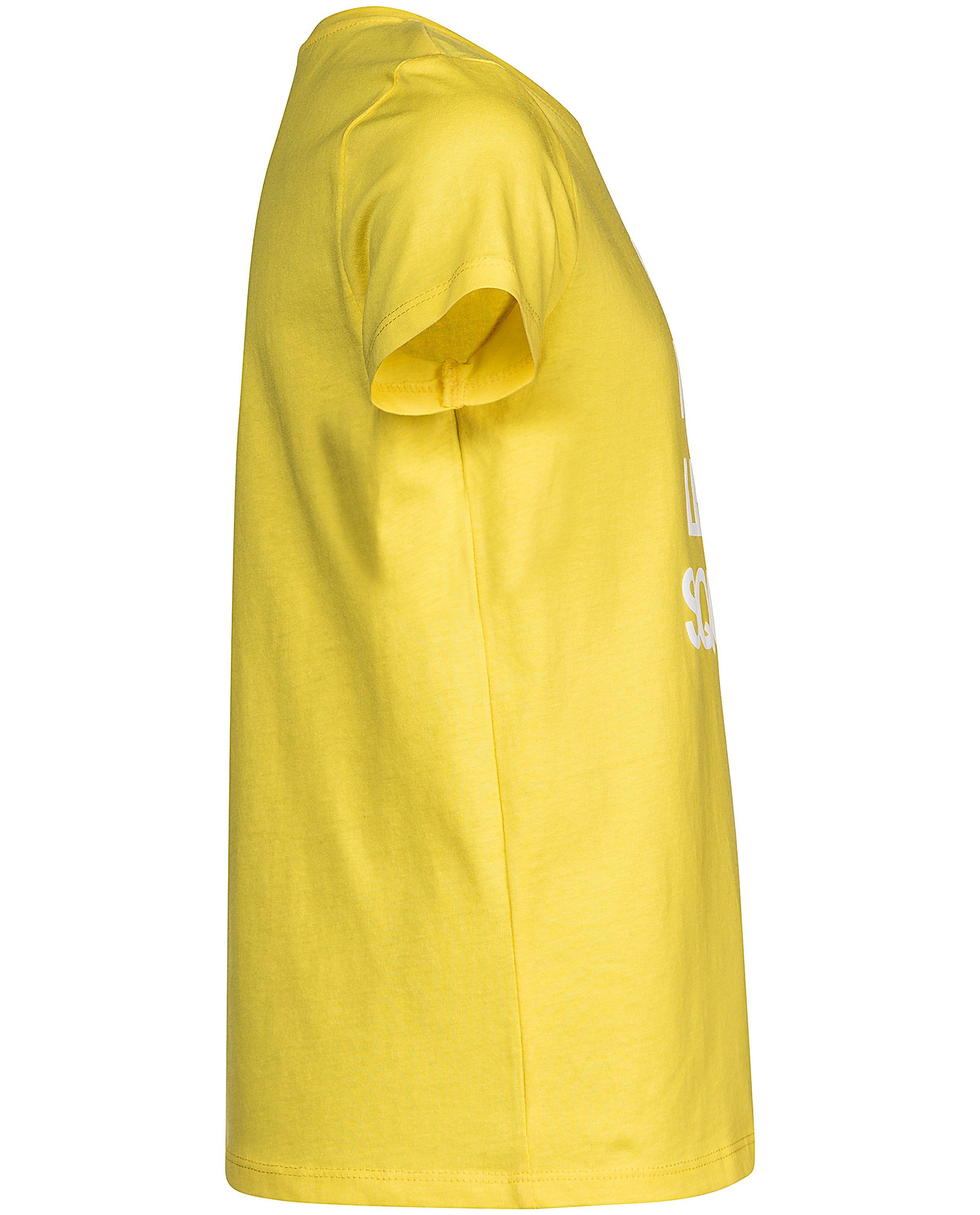 T-shirts - T-shirt jaune, texte blanc
