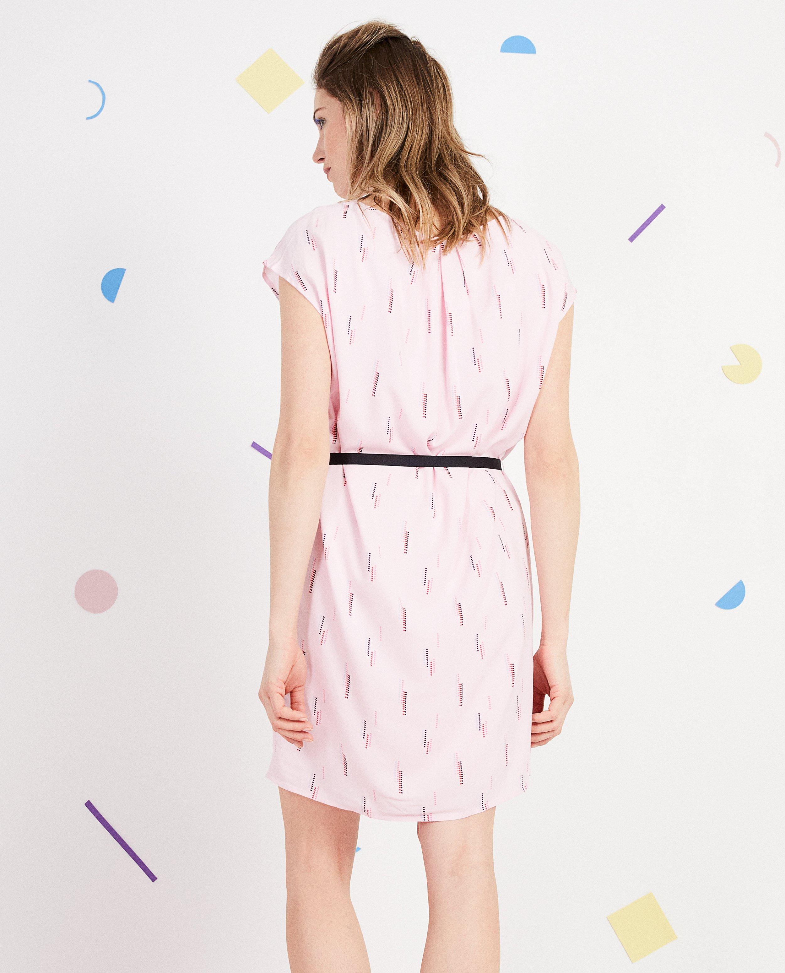 Kleedjes - Viscose kleedje met allover print 